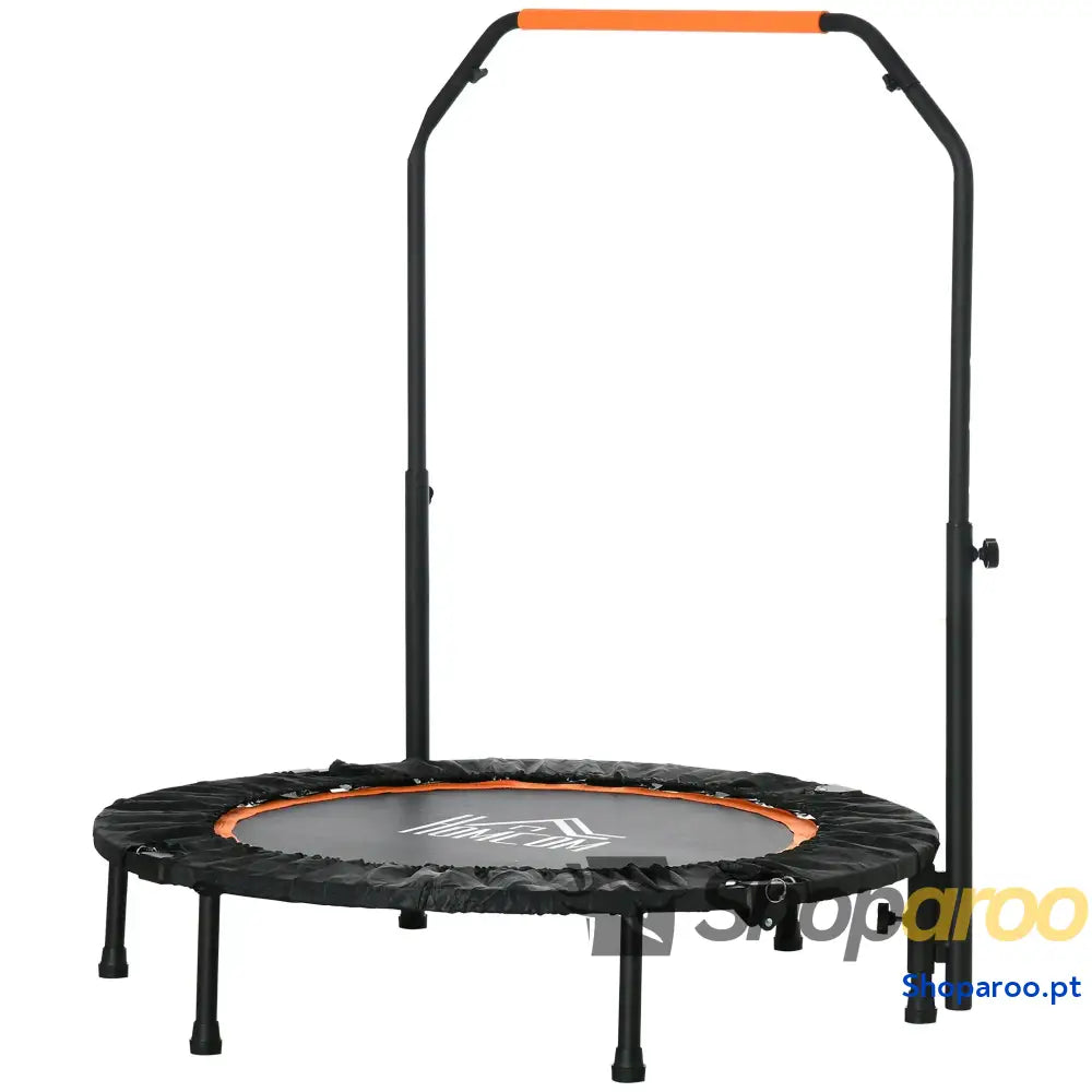 Trampolim Fitness Dobrável com Pega Ajustável em 4 Níveis