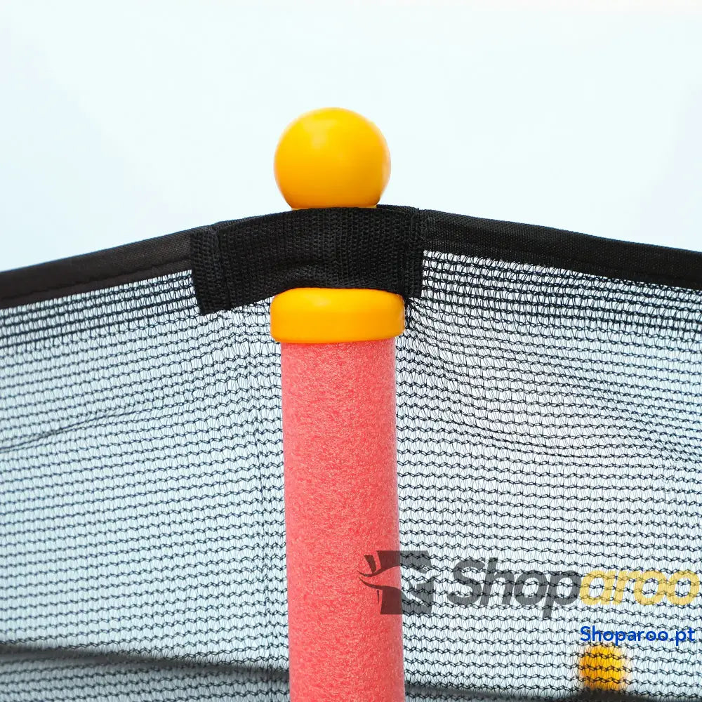 Trampolim para Crianças com Rede de Segurança e Estrutura Aço Interiores Exteriores Carga 50kg Ø163,5x190 cm Vermelho