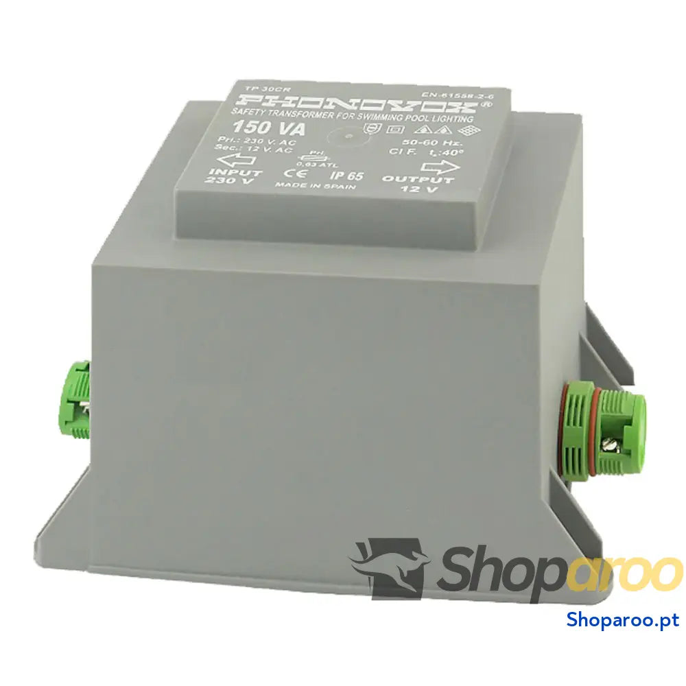 Transformador de segurança para iluminação de piscinas PHONOVOX tp30103cr 150 VA 12 V 230 V 50-60 Hz 12,9 x 7,2 x 9,9 cm