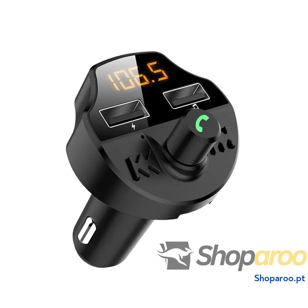 Transmissor Fm para automóvel Bluetooth 5.0 Adaptador de modulador leitor Mp3 Tensão da bateria Cartão TF Mãos livres