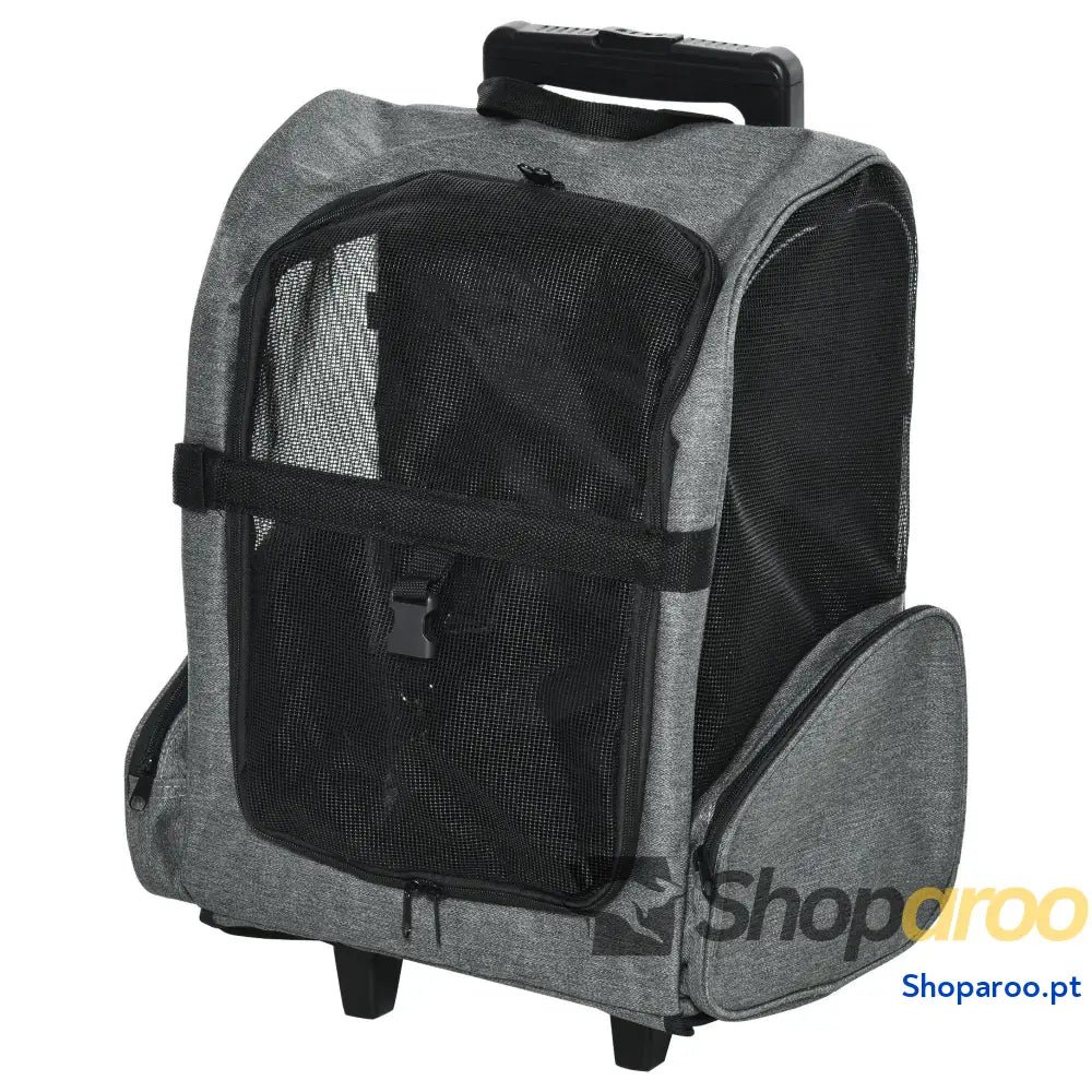 Transportadora 2 em 1 para Animais de Estimação Mochila e Carrinho Vermelha