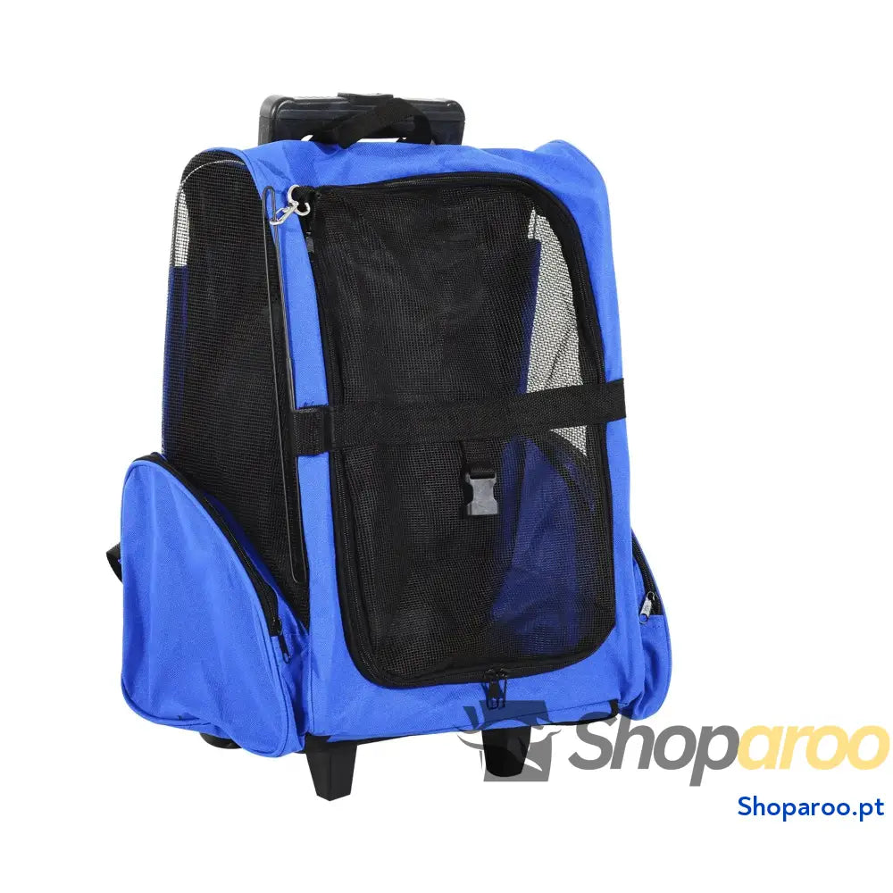 Transportadora 2 em 1 para Animais de Estimação Mochila e Carrinho Vermelha