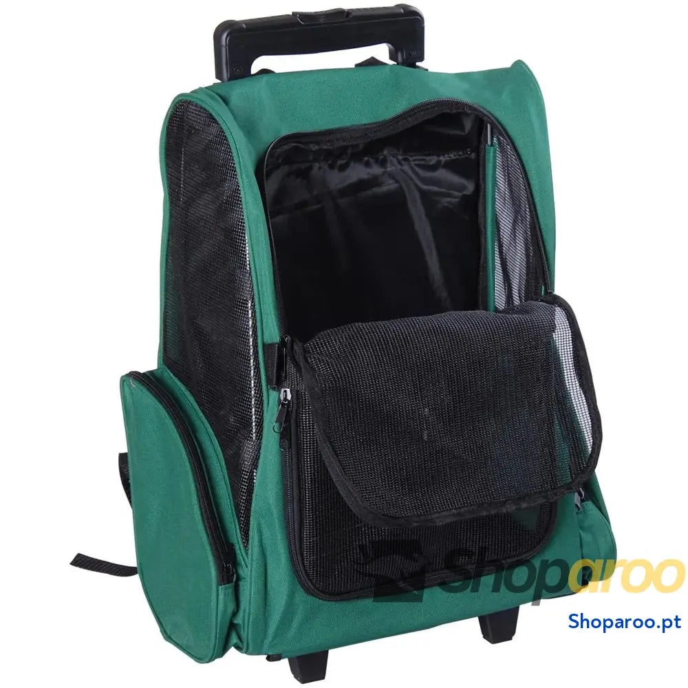 Transportadora 2 em 1 para Animais de Estimação Mochila e Carrinho Vermelha