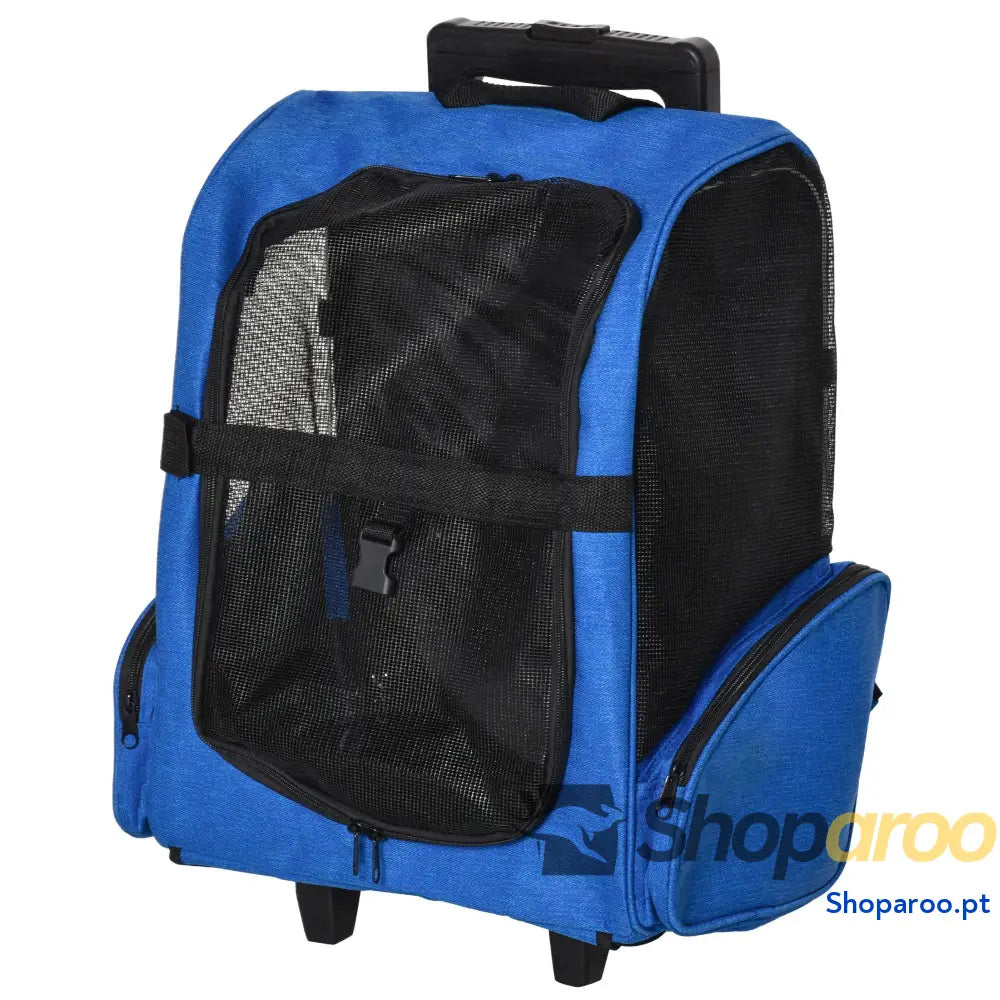 Transportadora 2 em 1 para Animais de Estimação Mochila e Carrinho Vermelha