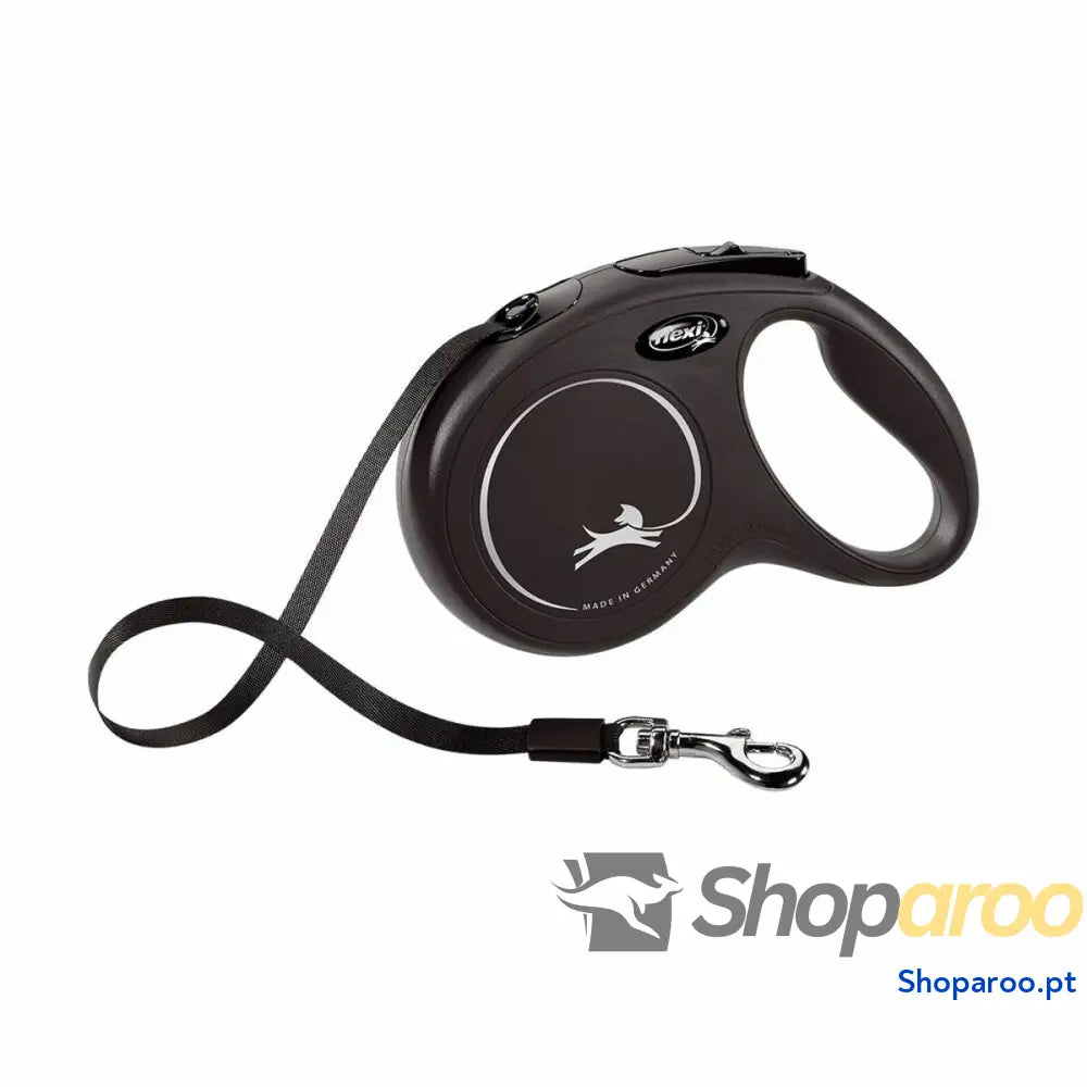 Trela para Cães Flexi New Classic 8m Preto Tamanho L