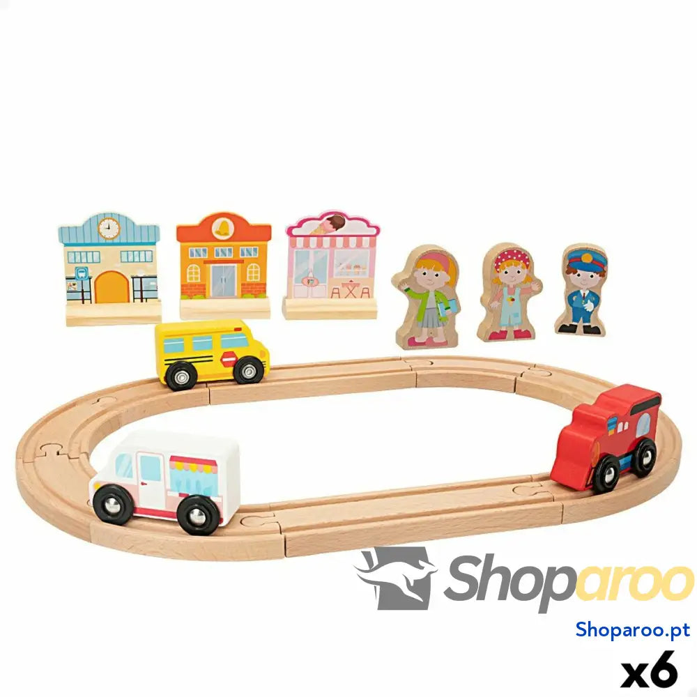 Tren com Circuito Woomax 6 Unidades 39 x 1 26 cm