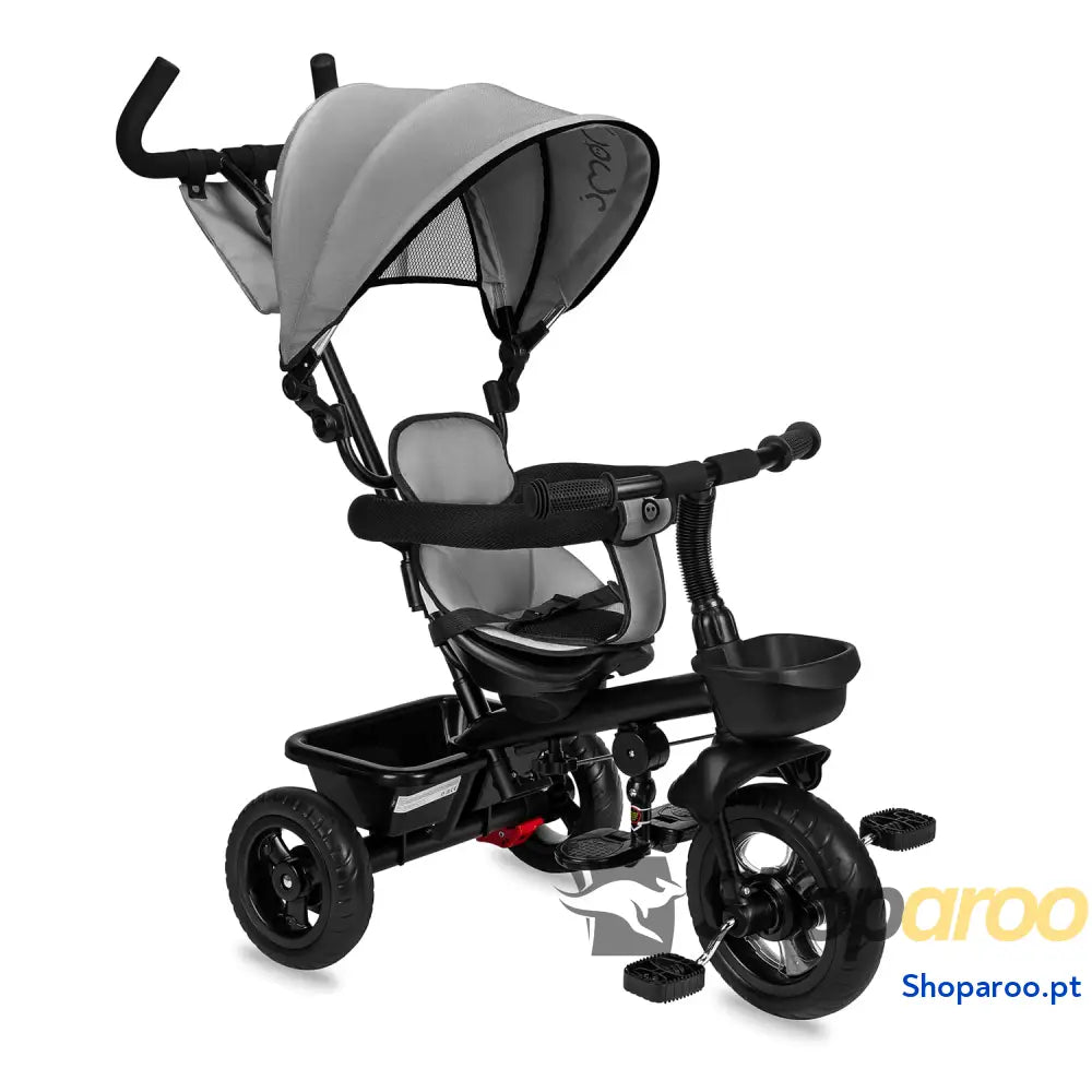 Triciclo infantil MoMi TELDE 5 em 1 triângulo com assento giratório de 360° cinto segurança 3 pontos apoio para os pés