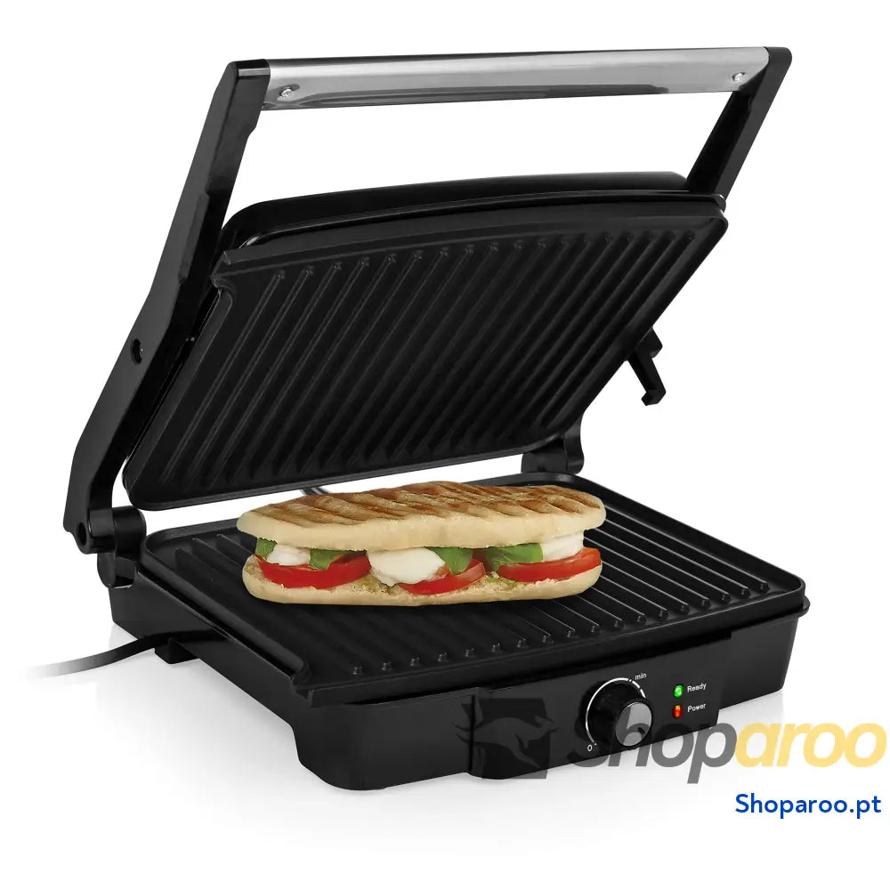 Grelha elétrica com superfície de cozinha 22,5 x 14 cm revestimento antiaderente tampa flutuante livre BPA e PFOA