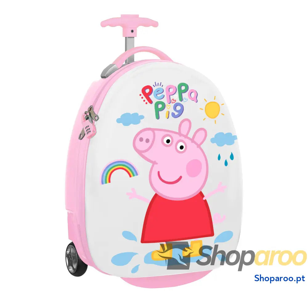 Trólei Peppa Pig peppa pig Infantil Cor de Rosa Menta 16'' 28 x 43 x 23 cm