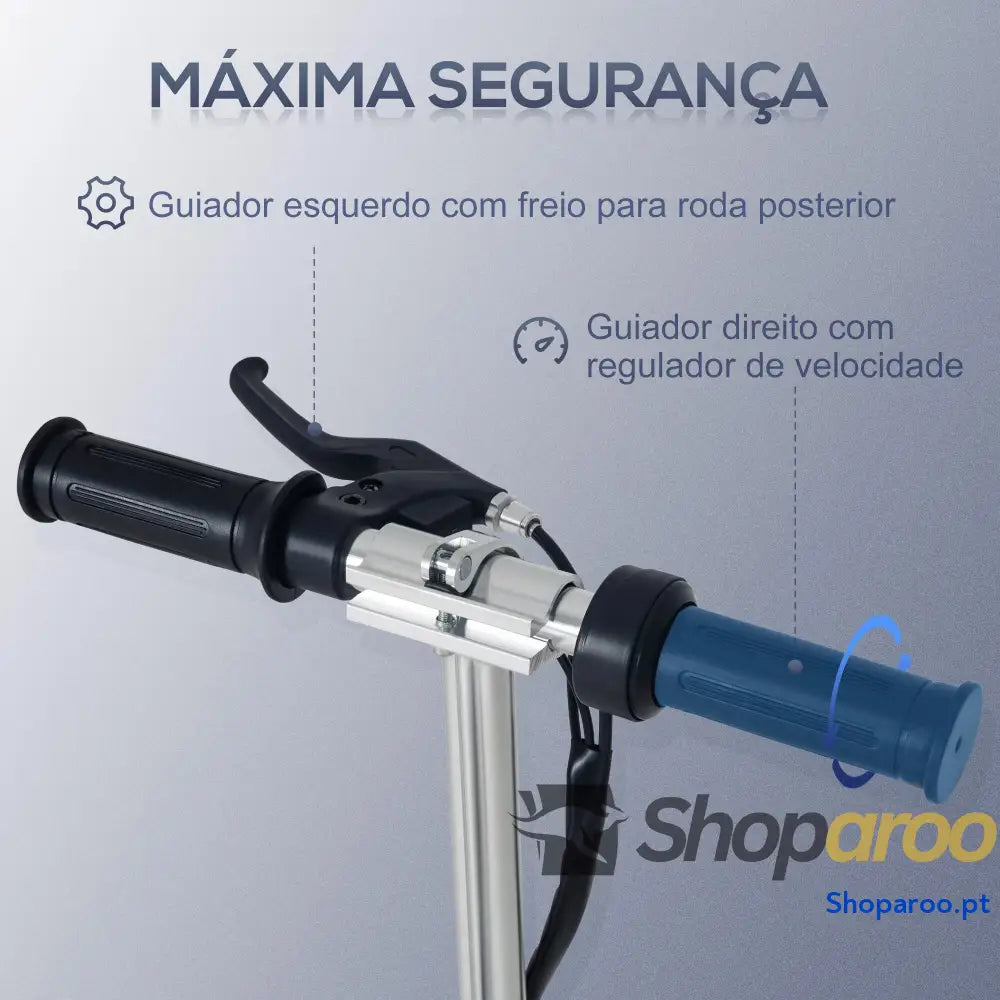 Trotinete Elétrico Dobrável Infantil com Altura Ajustável 50kg Preto