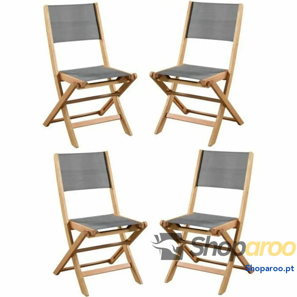 Tuinstoel Acacia Cinzento 50 x 57 x 90 cm (4 Peças)