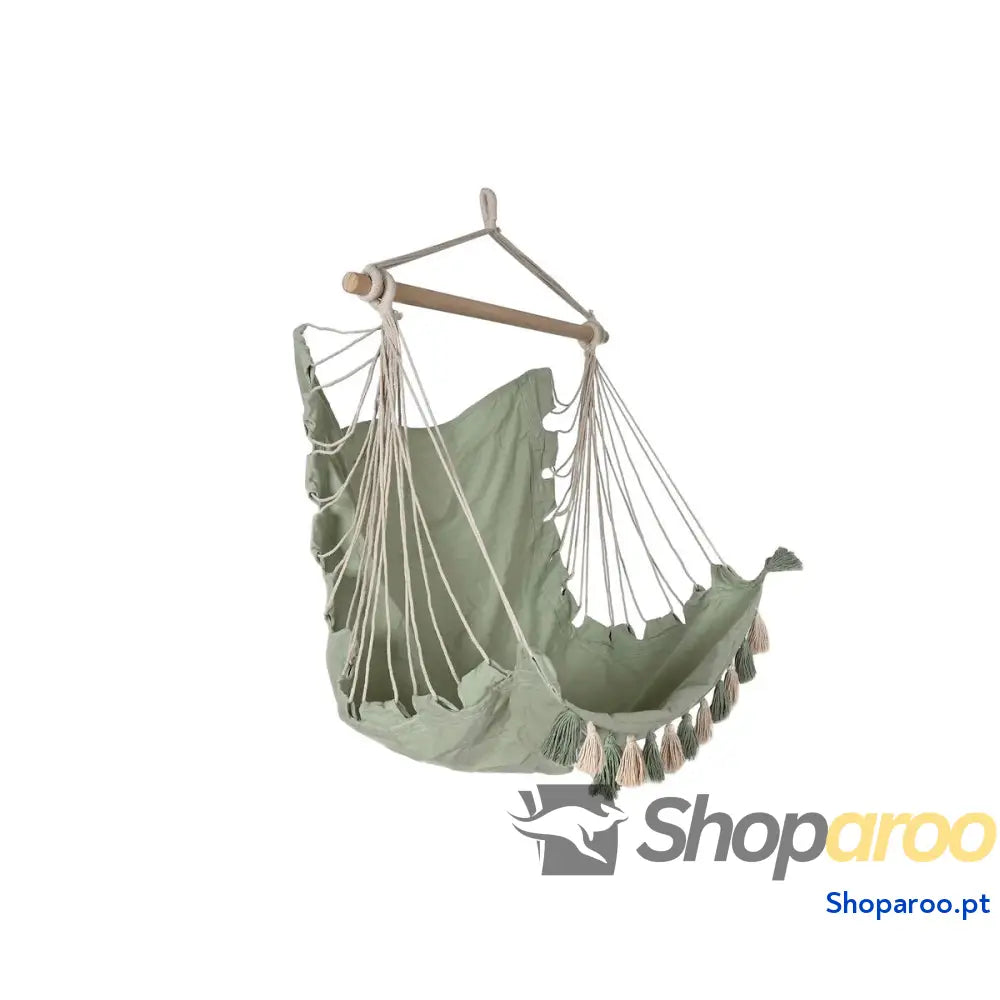 Tuinstoel Home ESPRIT Verde Algodão Madeira 100 x 50 x 135 cm