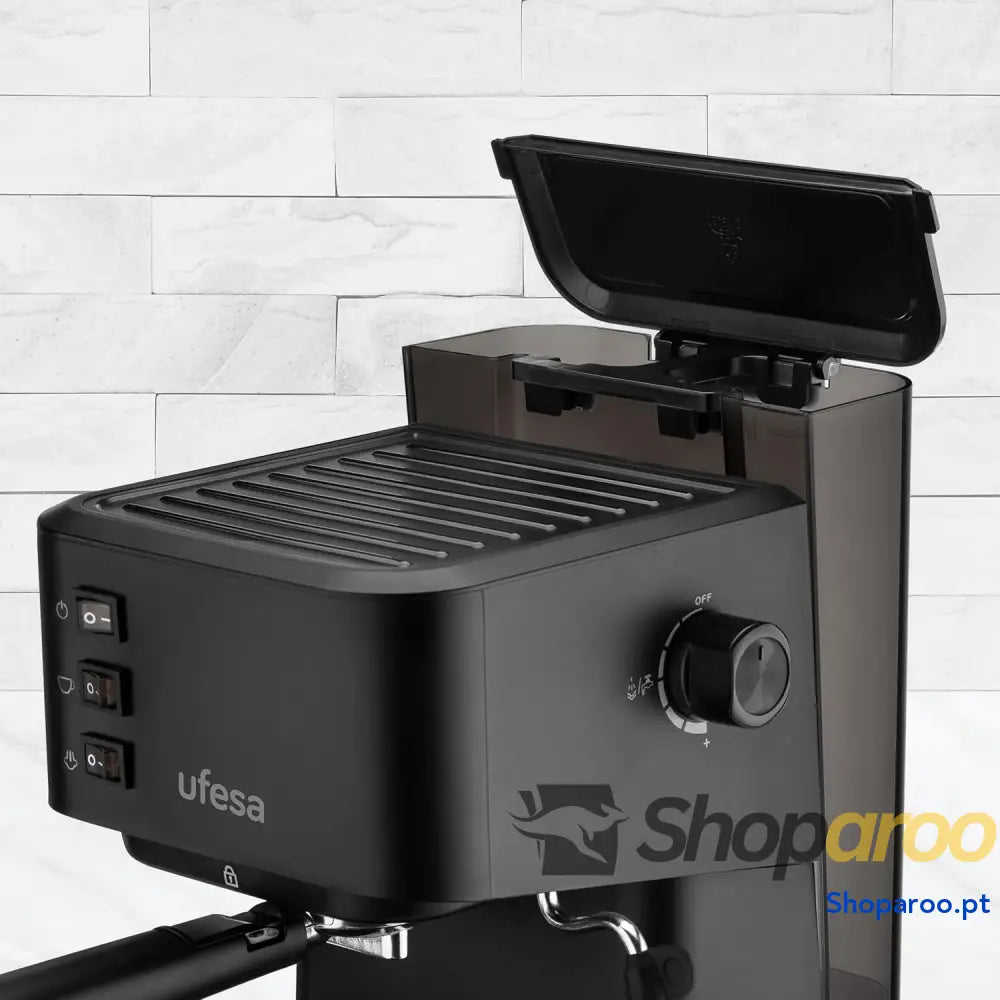 Ufesa Varese Máquina de café expresso e cappuccino compacta 1050 W vaporizador orientável 20 bar 1 ou 2 cafés depósito