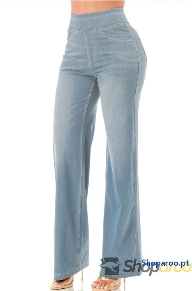Calças de ganga Flare Baggy ultra macias