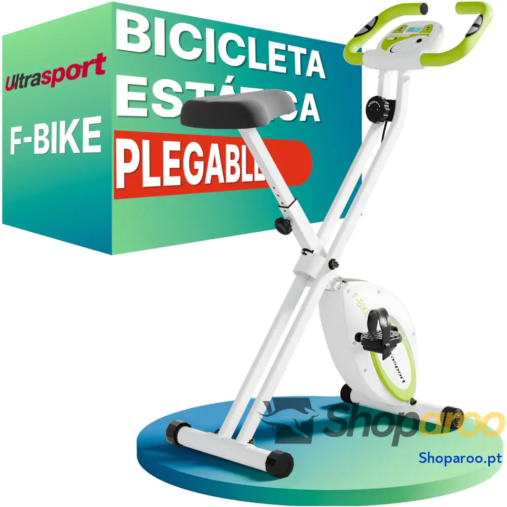Ultrasport F Bike bicicleta ergométrica treino em casa dobrável computador de integrado sensores pulsação nas mãos 8
