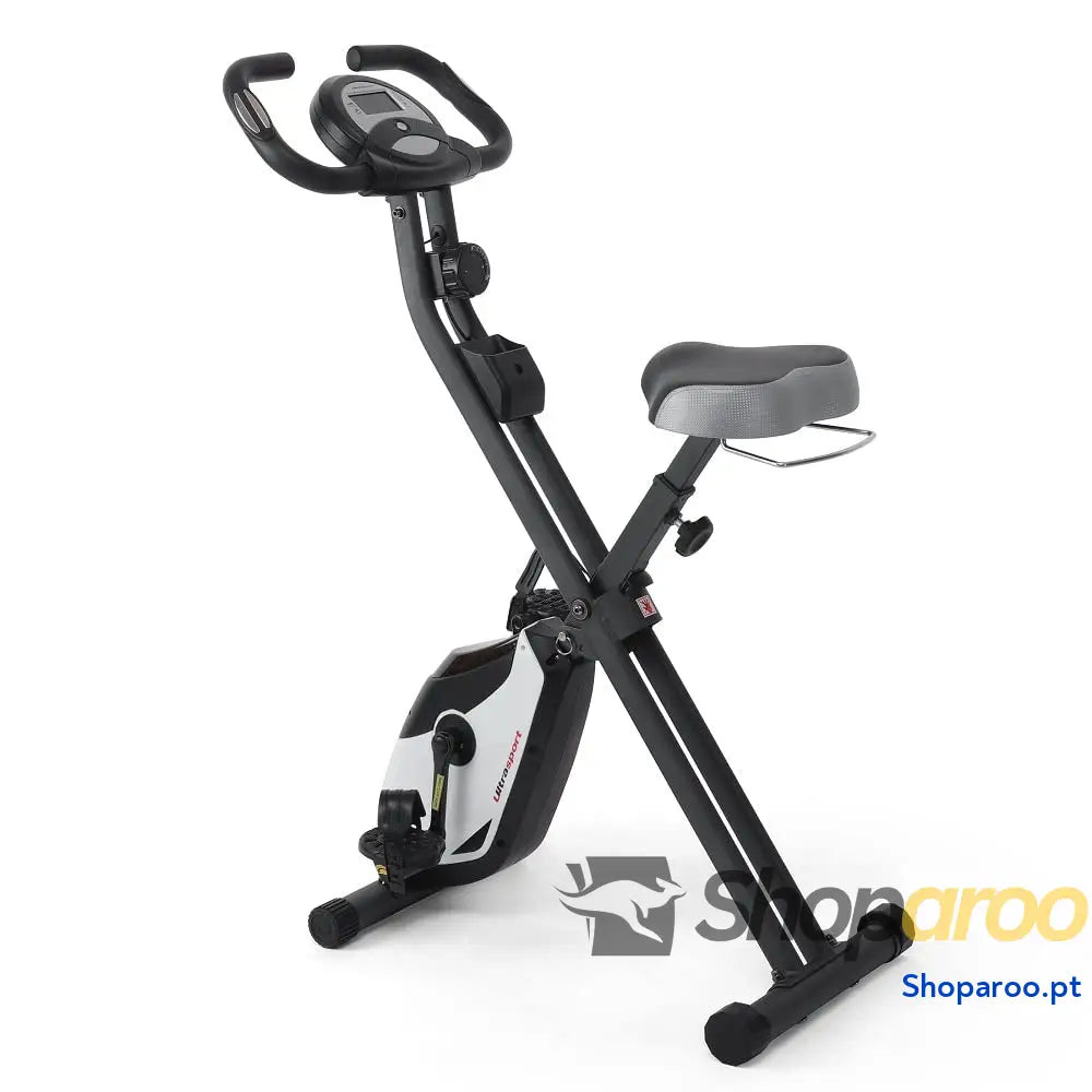 Ultrasport F Bike bicicleta ergométrica treino em casa dobrável computador de integrado sensores pulsação nas mãos 8