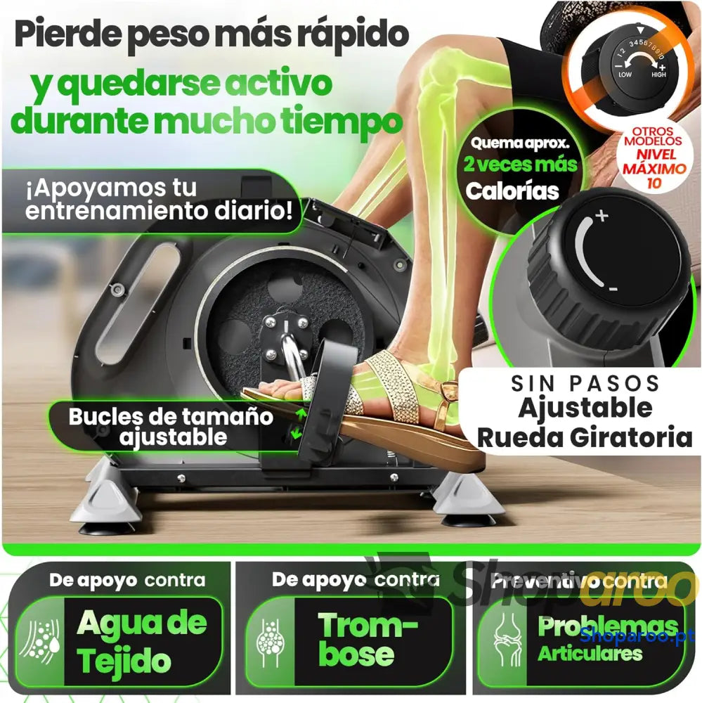 Ultrasport Mini bicicleta estática compacta exercitador de braços e pernas pedais ideal para idosos