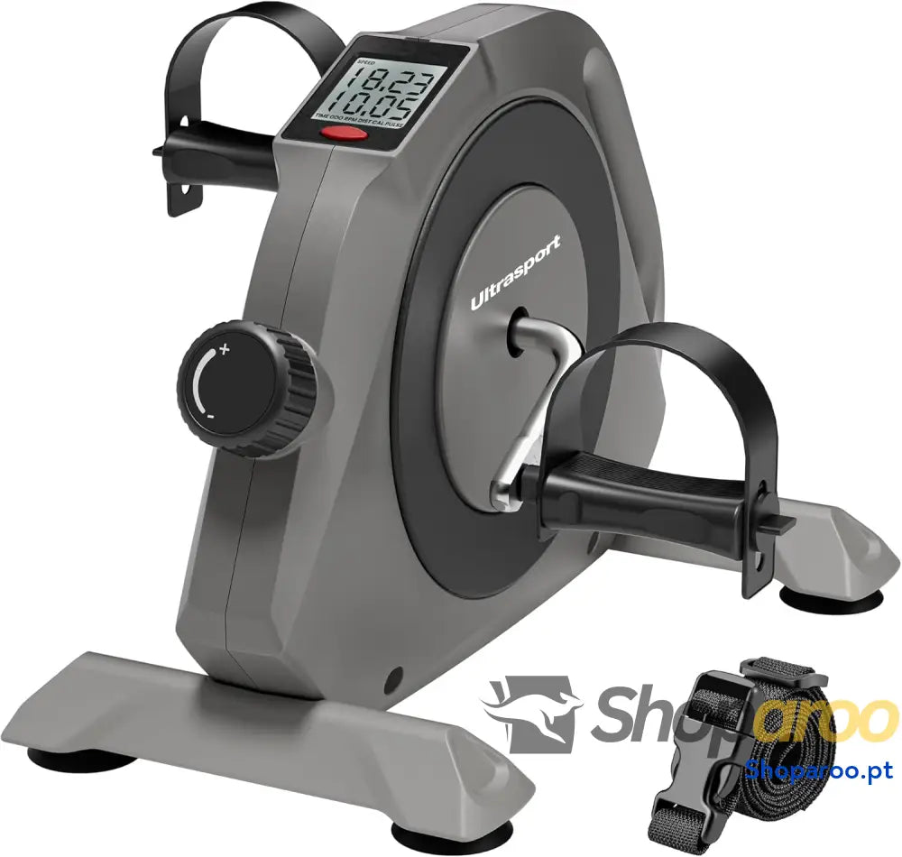 Ultrasport Mini bicicleta estática compacta exercitador de braços e pernas pedais ideal para idosos