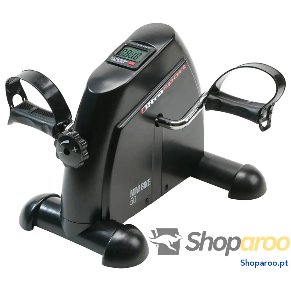 Ultrasport Mini bicicleta estática compacta exercitador de braços e pernas pedais ideal para idosos