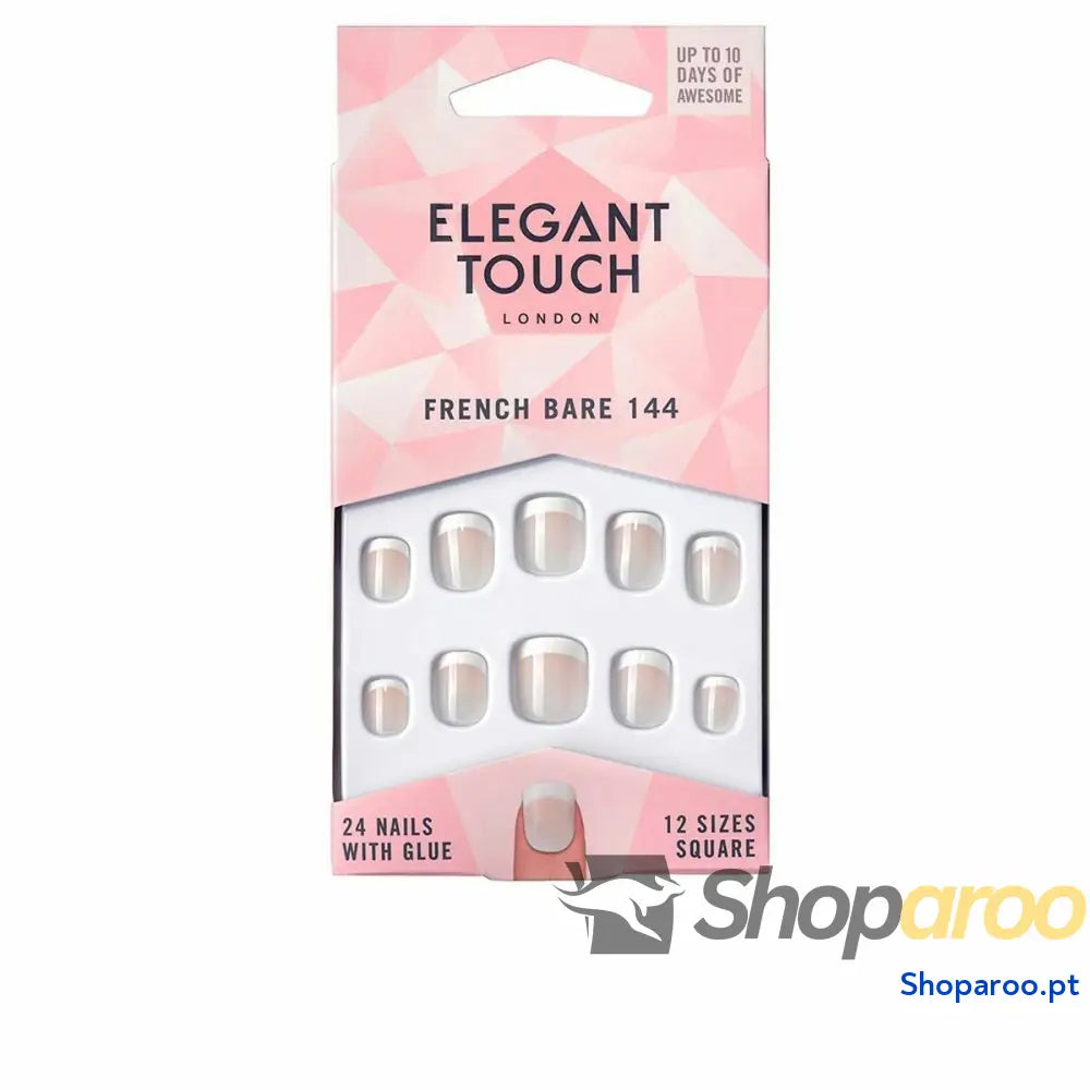 Unhas postiças Elegant Touch French Xs 24 Peças (24 uds)