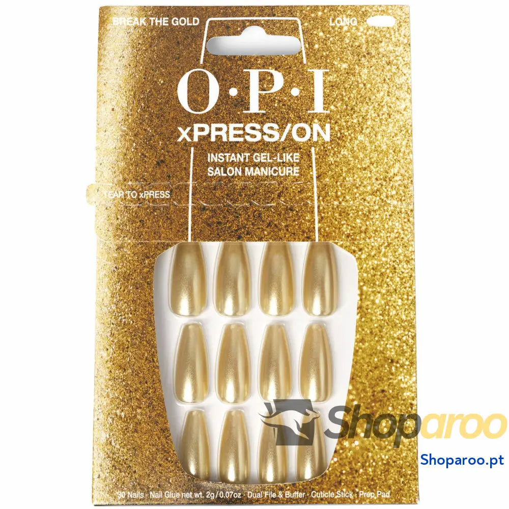 Unhas postiças Opi #Break the Gold 30 Peças