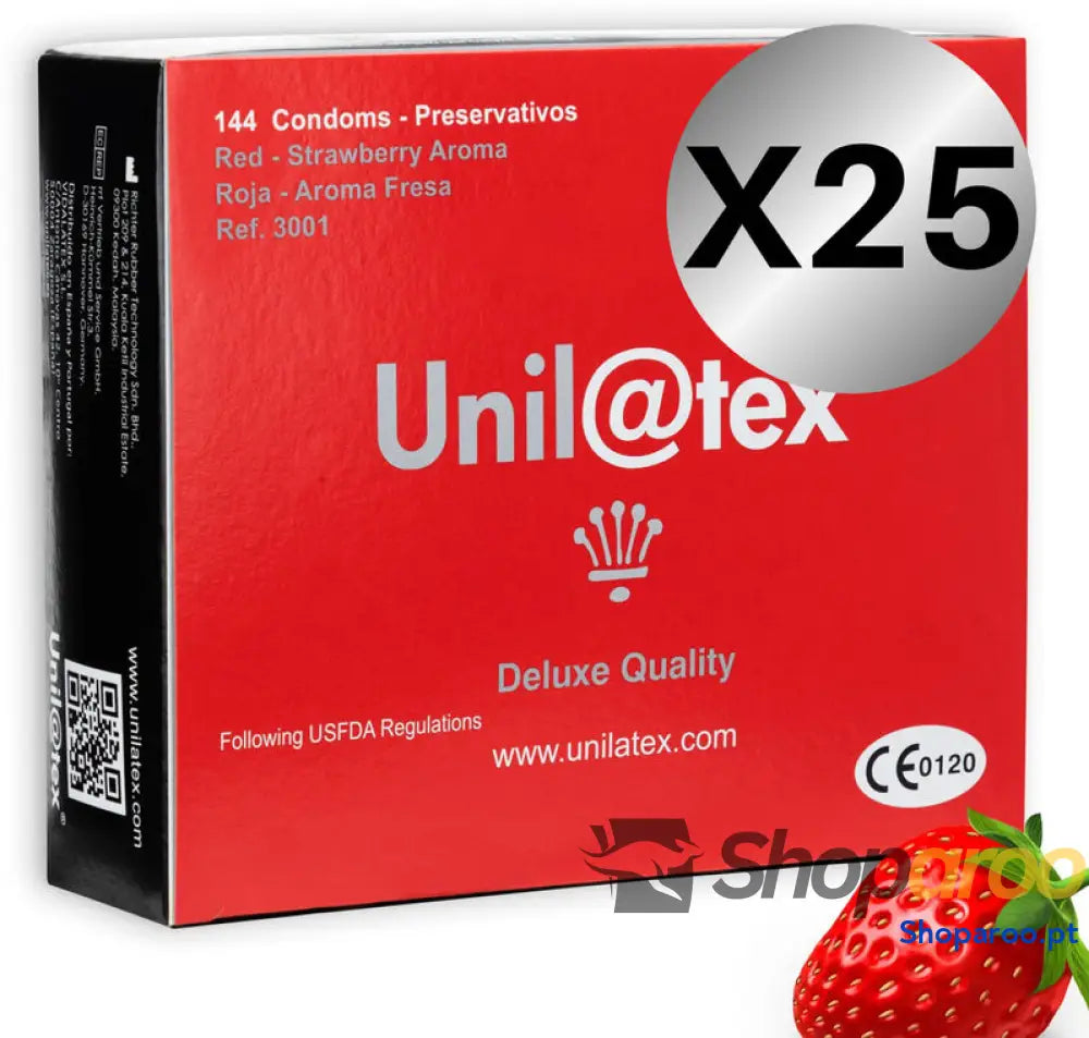 UNILATEX - PACOTE DE CONSERVANTES UNILATEX VERMELHO / MORANGO 25 X 144 UNIDADES