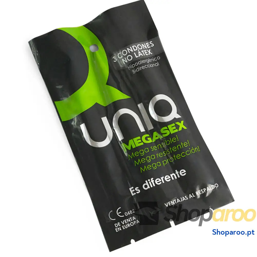 UNIQ MEGASEX LATEX FREE SENSITIVE CONDOMS 3 UNITS