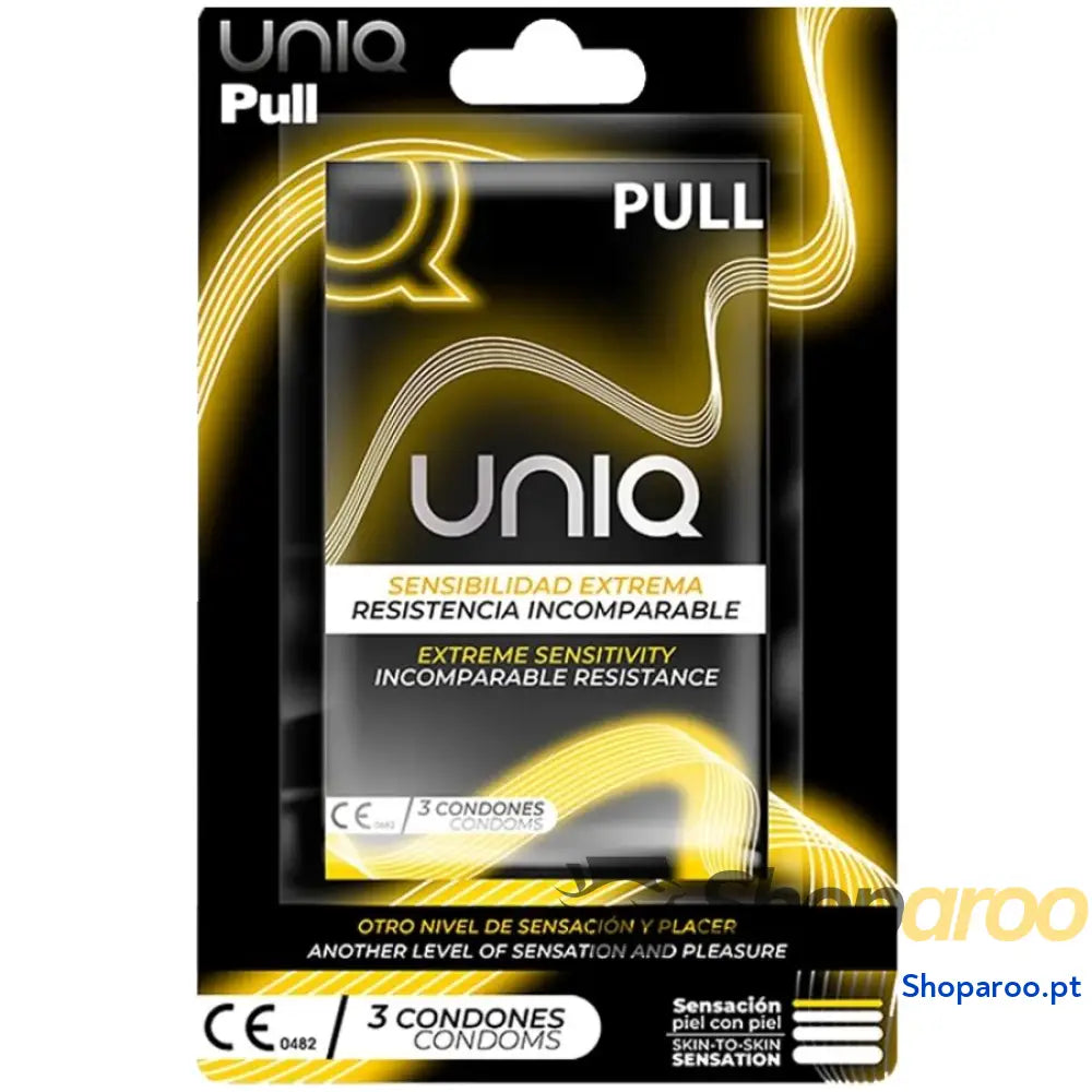 UNIQ PRESERVATIVOS SEM LÁTEX COM TIRAS 3 UNIDADES