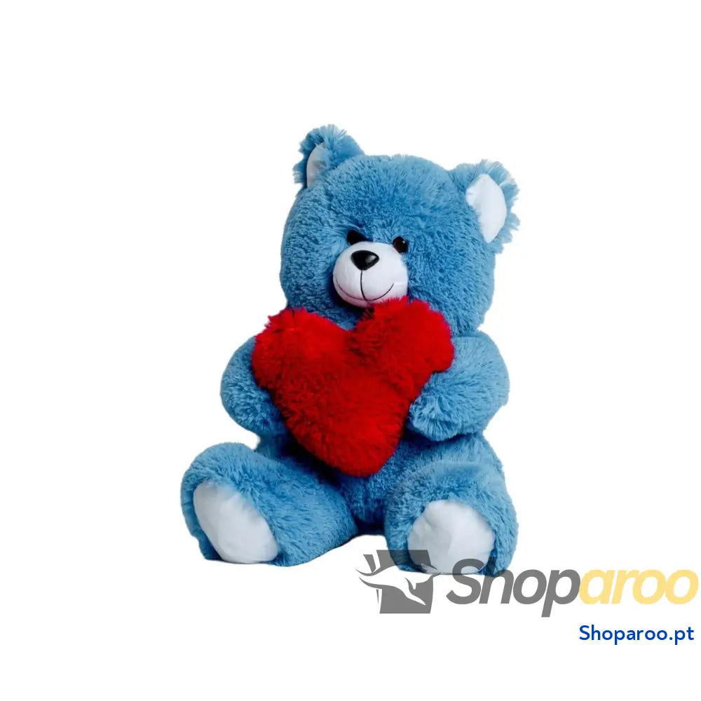 Urso de Peluche GO GIFT FRANK 50 BL Azul Felpa Coração cm