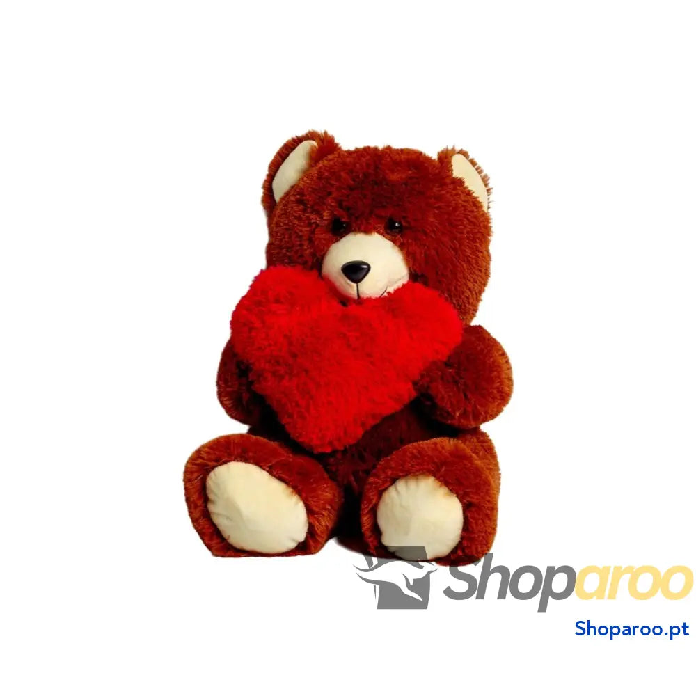 Urso de Peluche GO GIFT FRANK 50 BR Castanho Felpa Coração cm