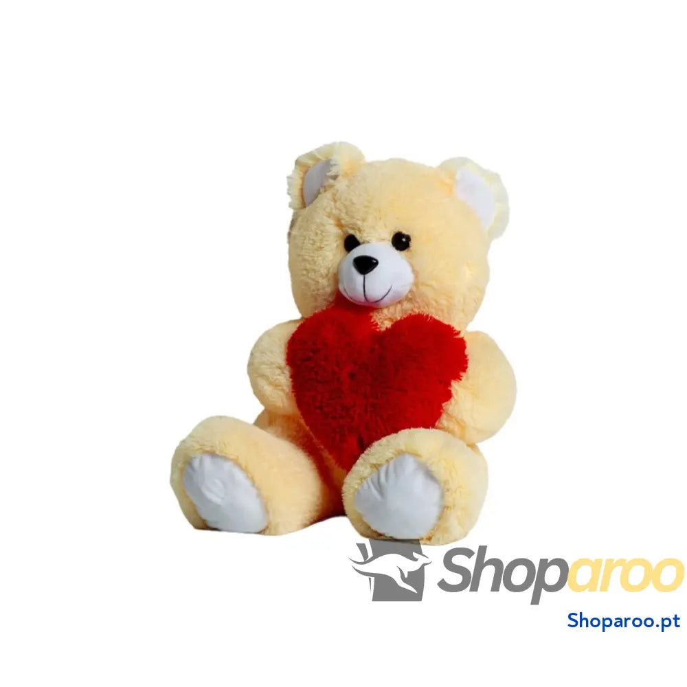 Urso de Peluche GO GIFT FRANK 50 CR Creme Felpa Coração cm