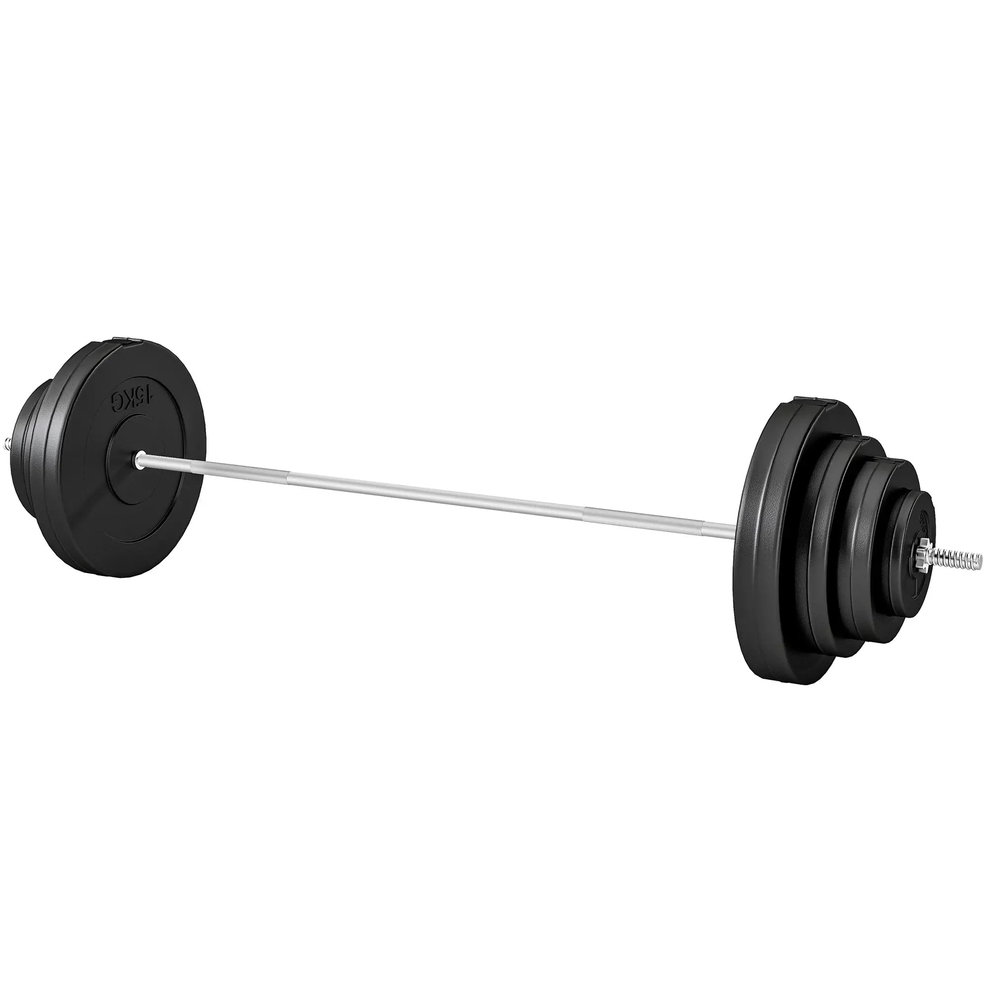Barra de Pesos 70 kg com Discos Ajustáveis para Treino de Força
