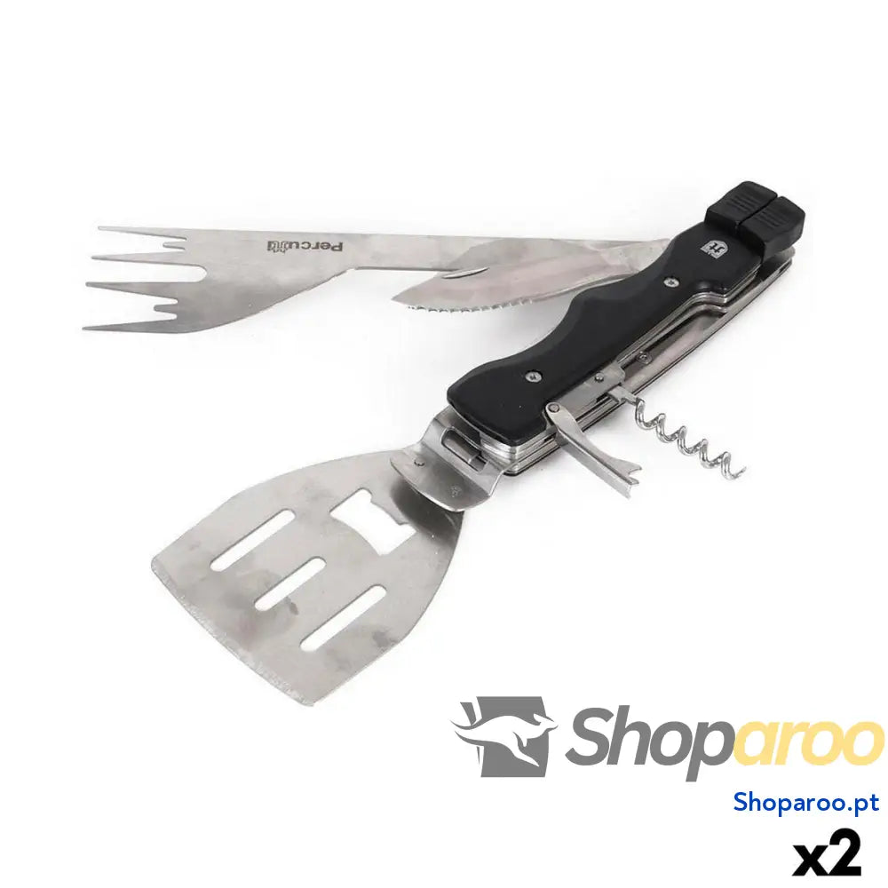 Utensílios para churrasco Percutti 30 x 10 x 3,5 cm 7 em 1 Churrasco (2 Unidades)