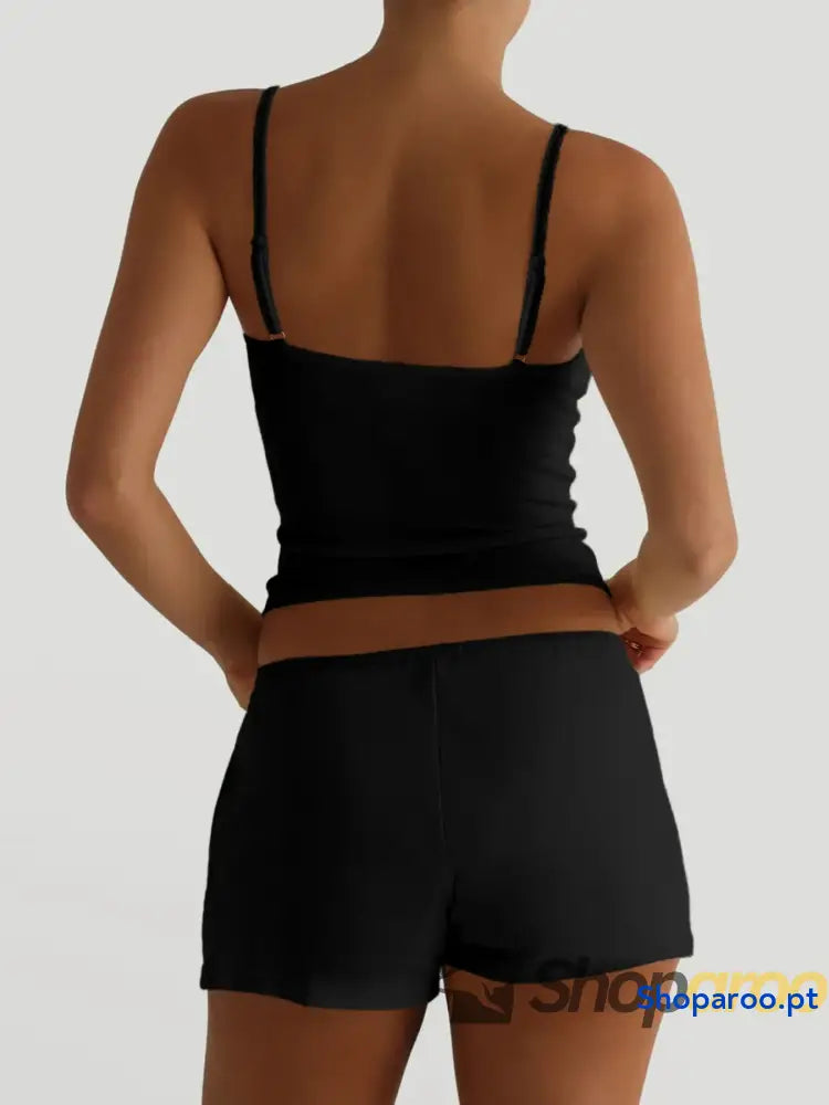 V-Neck Cami and Shorts Set