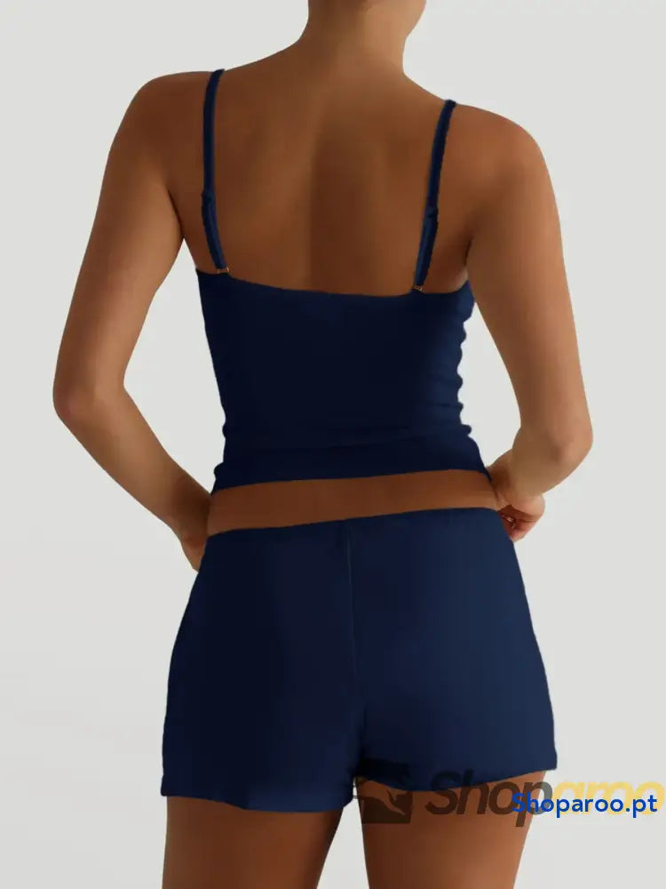 V-Neck Cami and Shorts Set