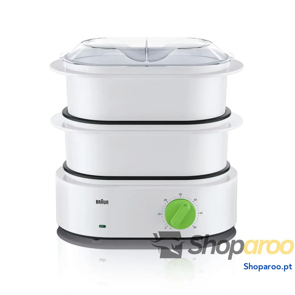 Vaporizador de ar quente para alimentos Braun FS 3000 850 W Branco/Verde Branco Policarbonato