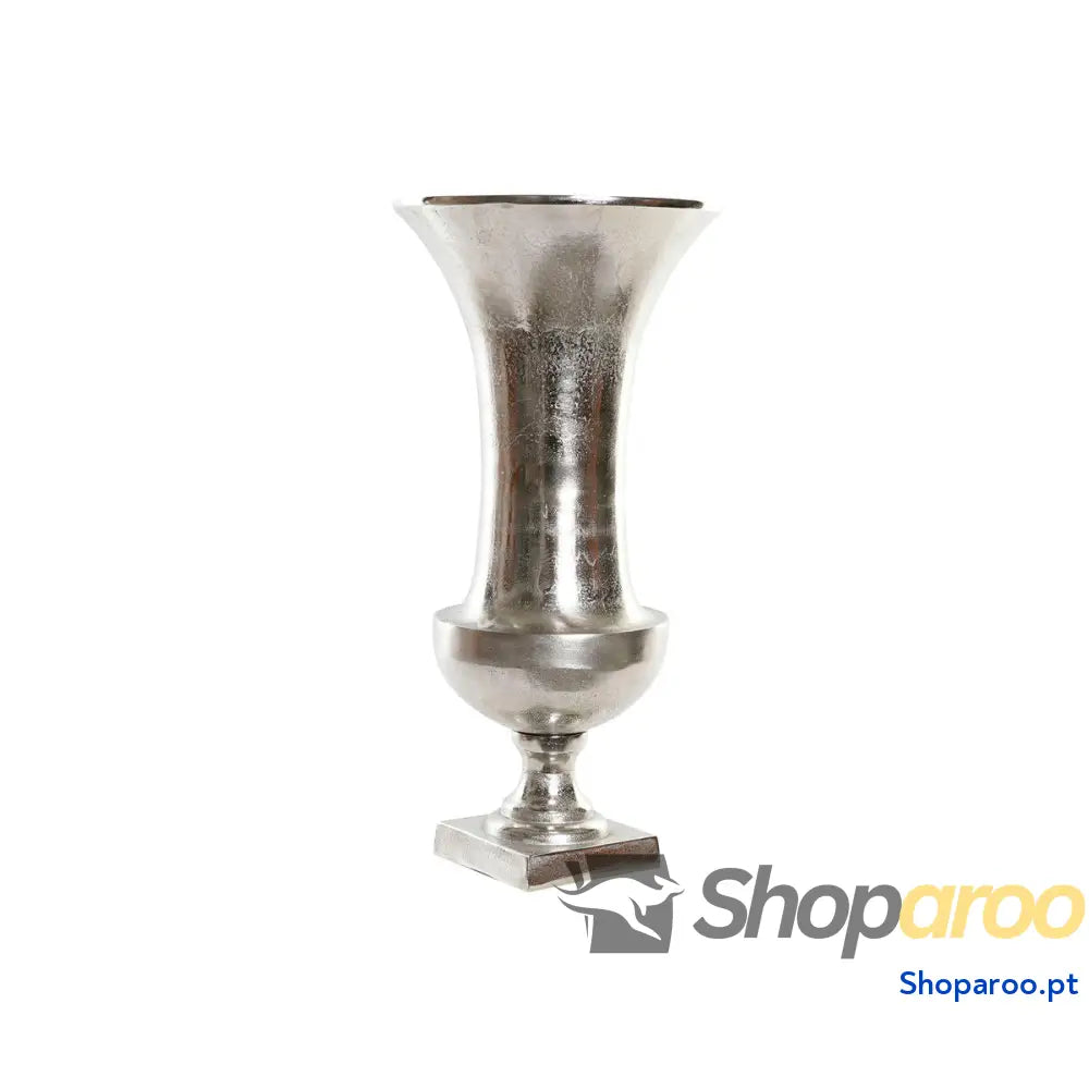Vaso Home ESPRIT Prateado Alumínio Moderno Copo 24 x 49 cm