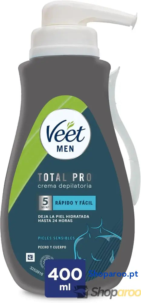 VEET Men Creme depilatório com doseador para peles sensíveis 400 ml