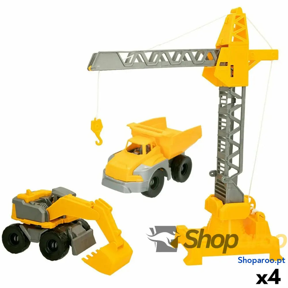 Veículos de Construção Colorbaby 31 x 41 9,5 cm (4 Unidades) 3 Peças