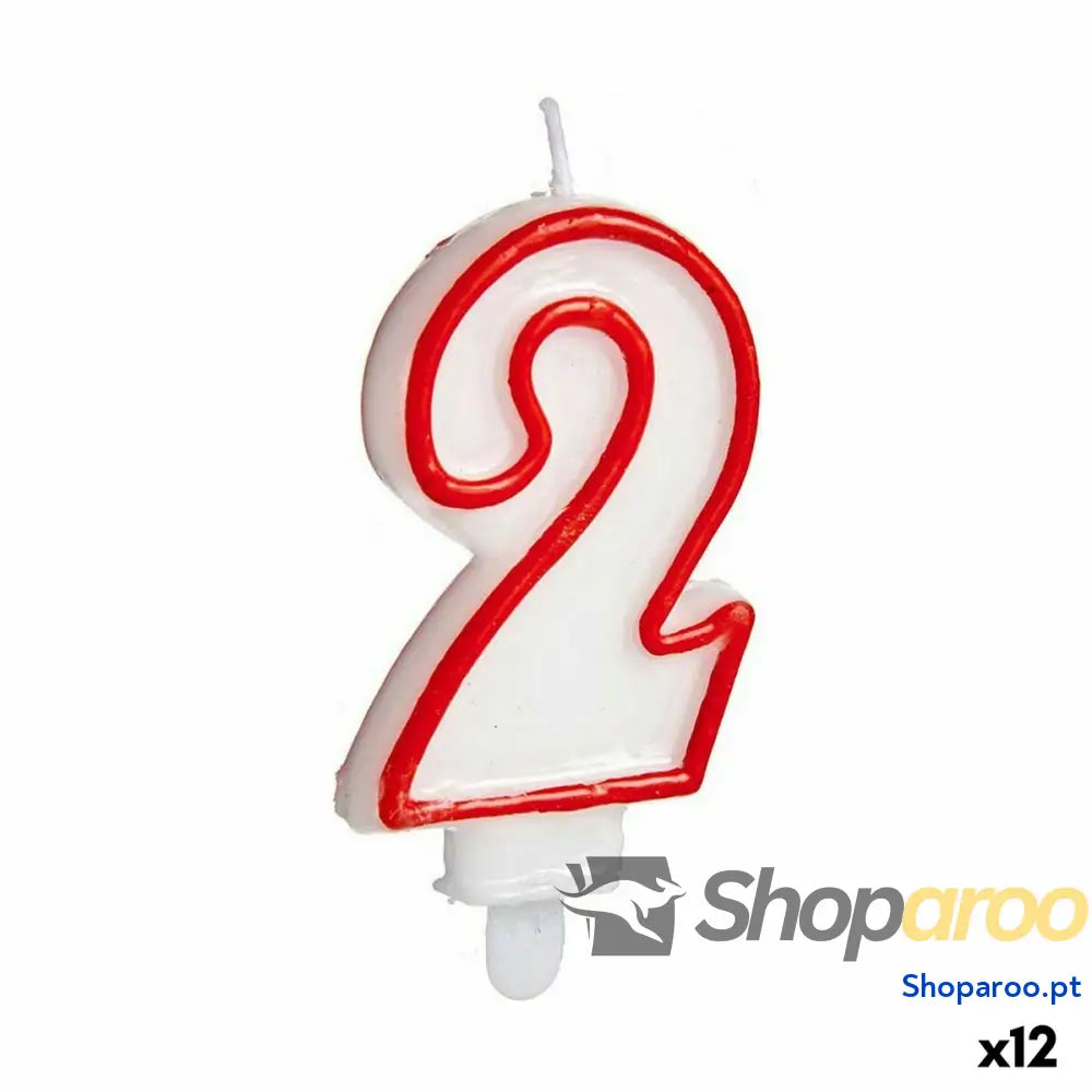 Vela Número 2 Aniversário (12 Unidades)