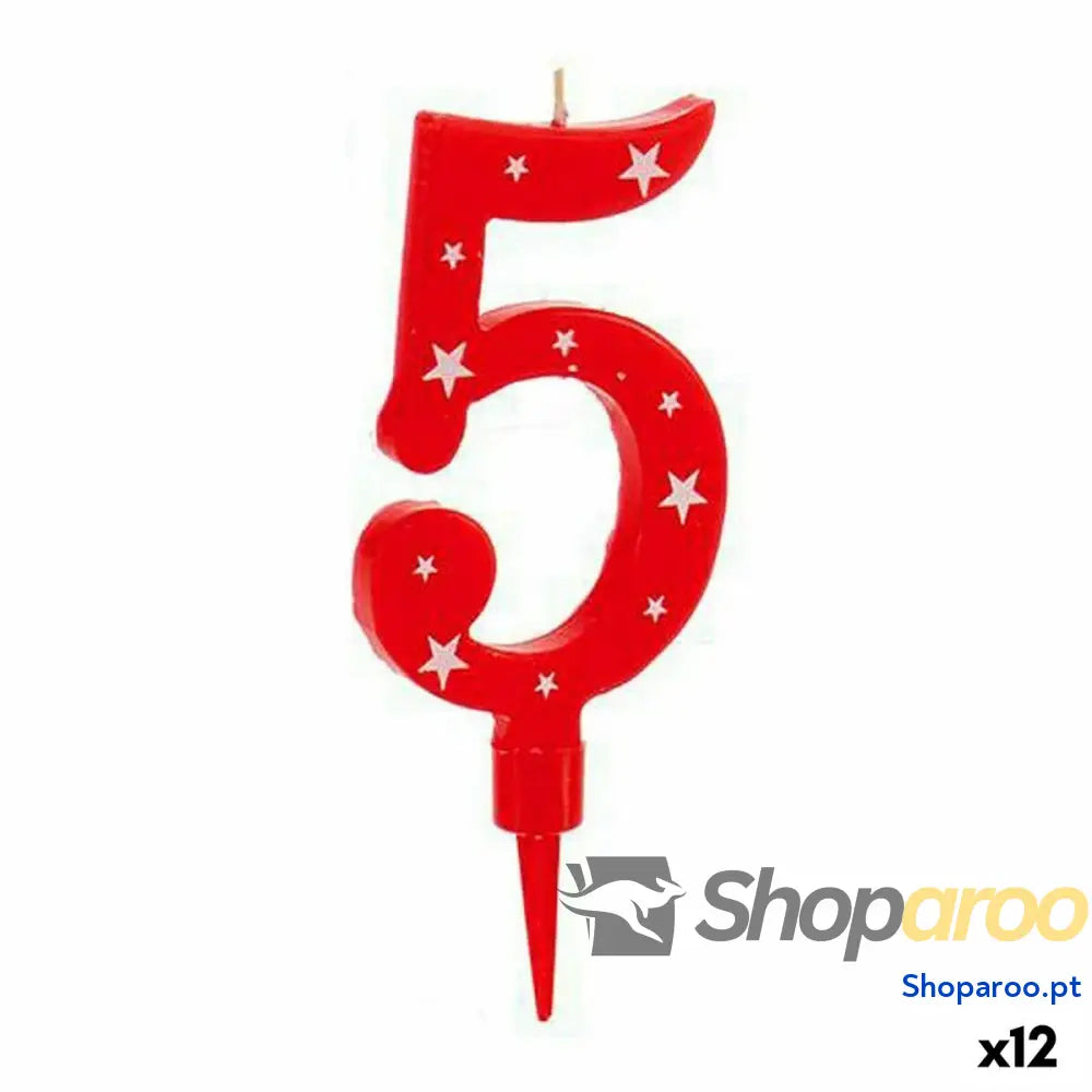 Vela Número 5 (12 Unidades)