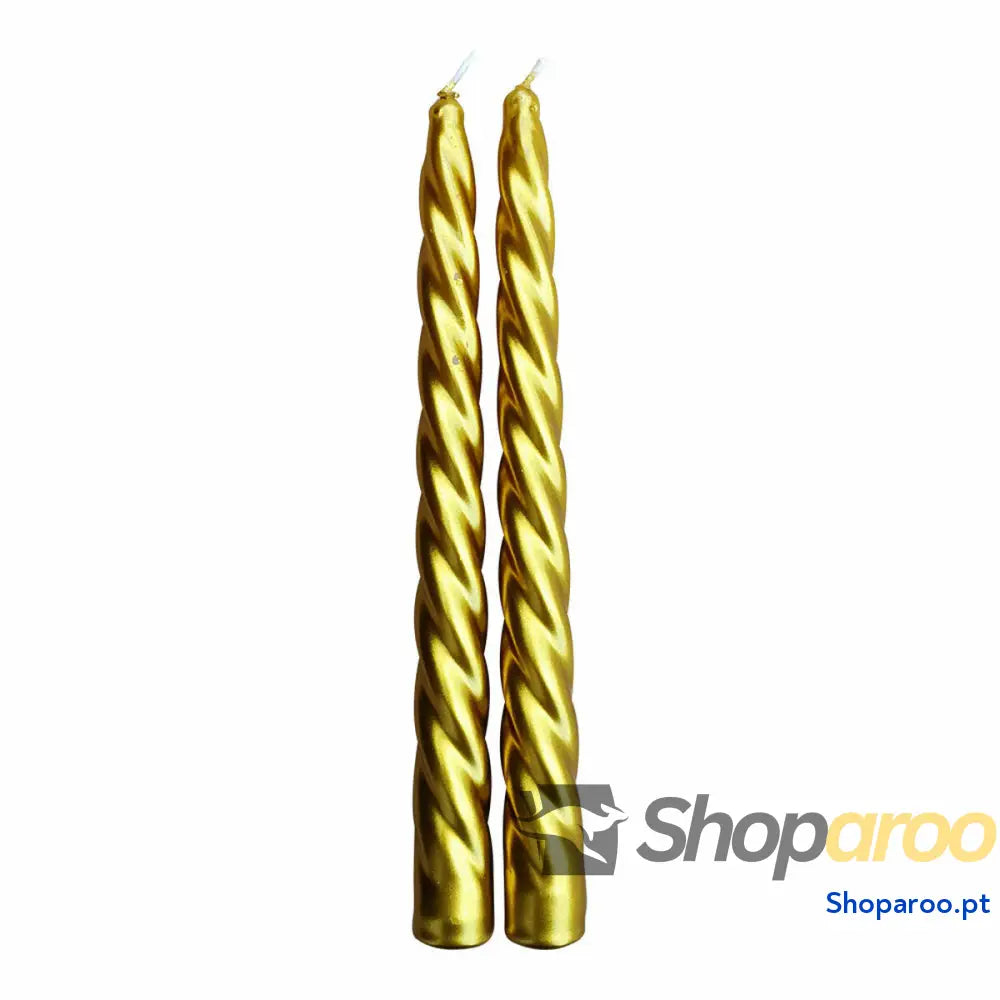 Velas Magic Lights Decorativa Dourado Ø 2 x 24 cm