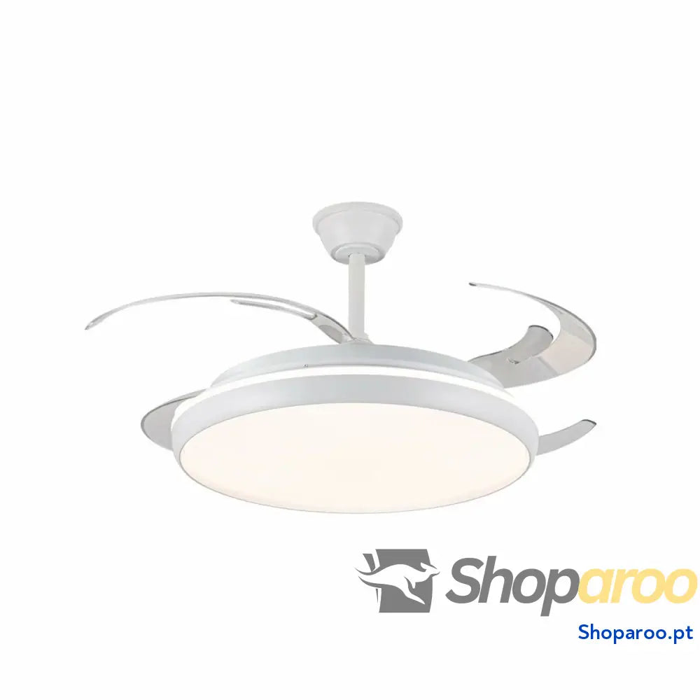 Ventilador de Teto CristalRecord CHARLY L RETRAC Transparente 80 W