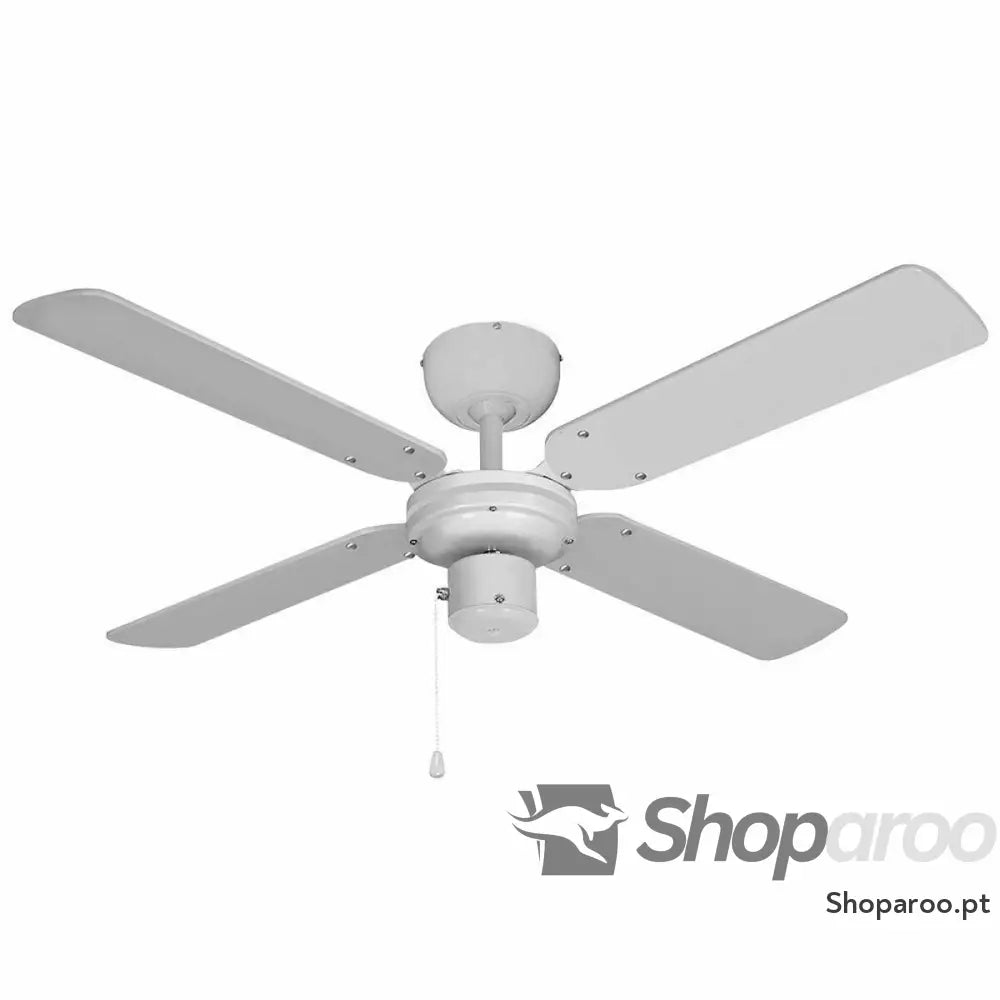 Ventilador de Teto EDM 33802 Báltico Branco 50 W ø 102 cm