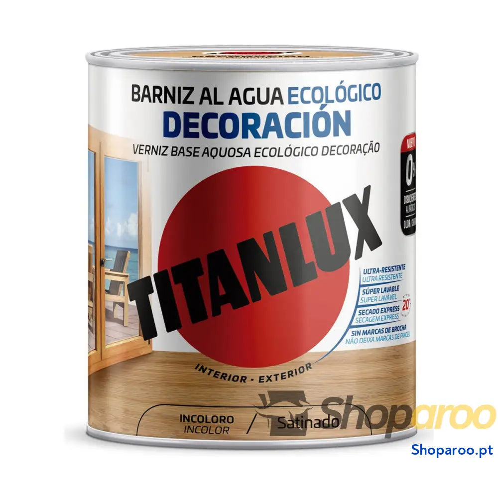 Verniz à base de água Titanlux m21100014 Ecológico 250 ml Incolor Acetinado