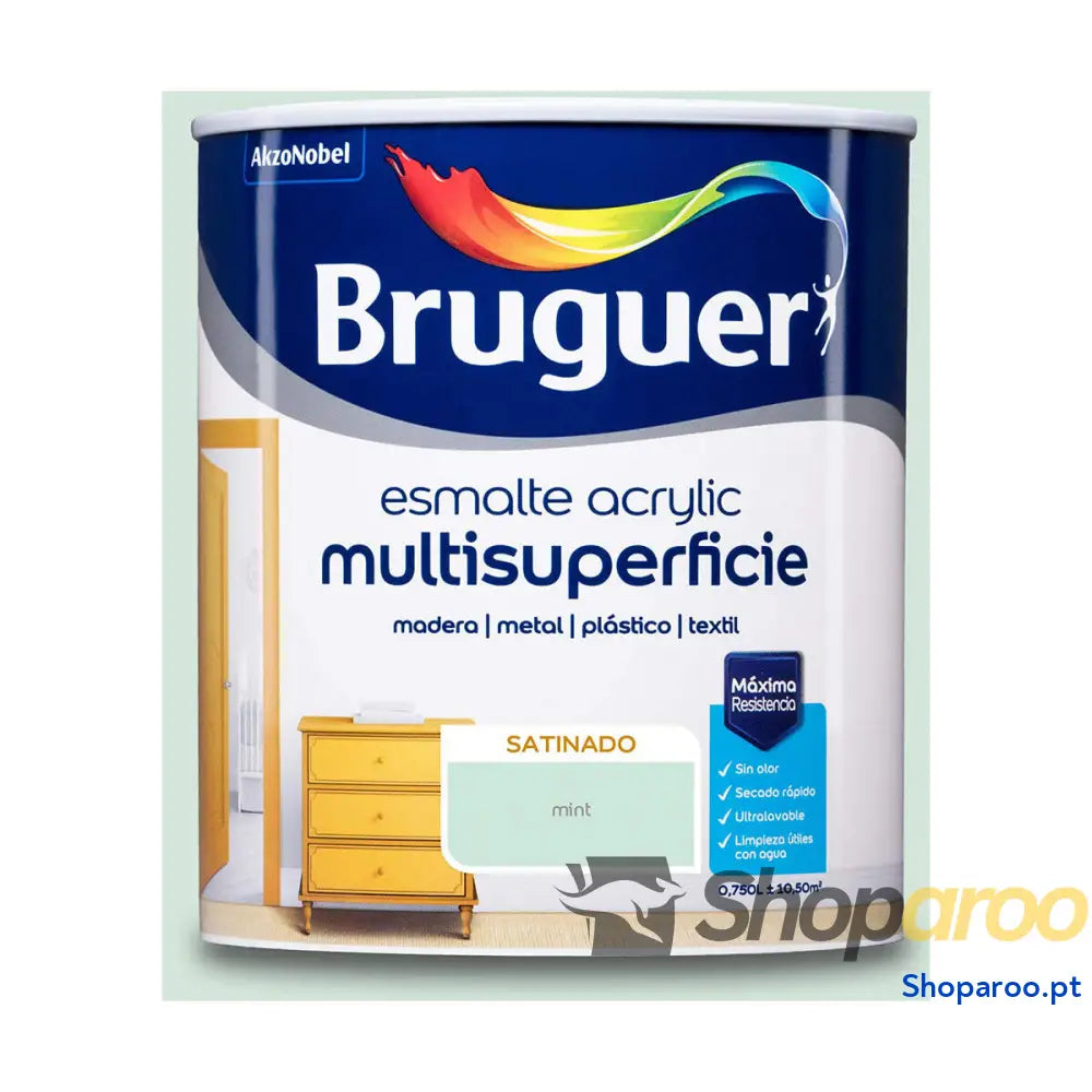 Verniz Bruguer 5298031 Esmalte para acabamentos 750 ml Mint Acetinado