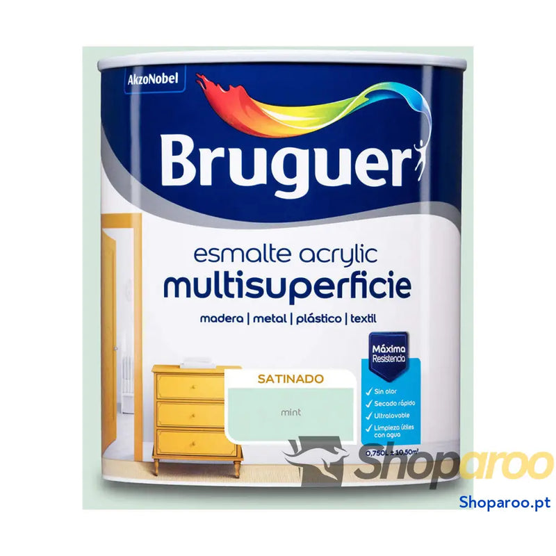 Verniz Bruguer 5298031 Esmalte para acabamentos 750 ml Mint Acetinado
