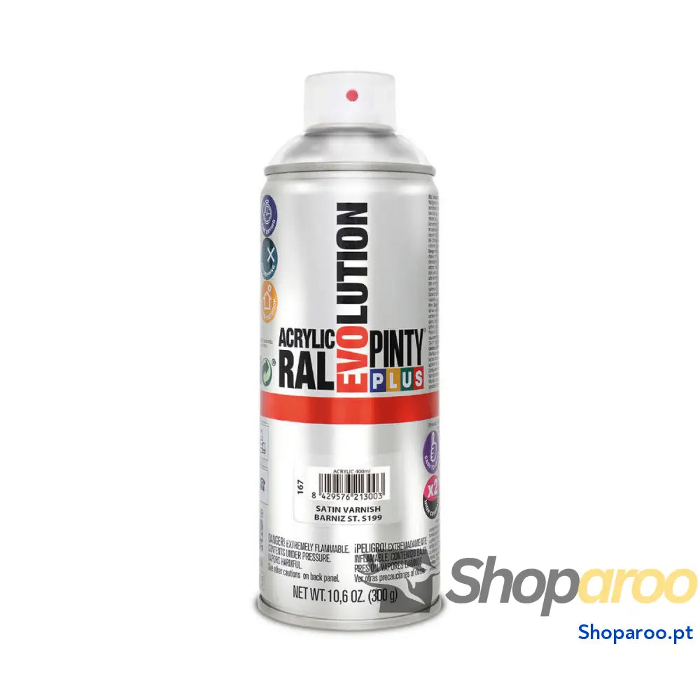 Verniz em Spray Pintyplus Evolution S199 400 ml Acetinado Incolor