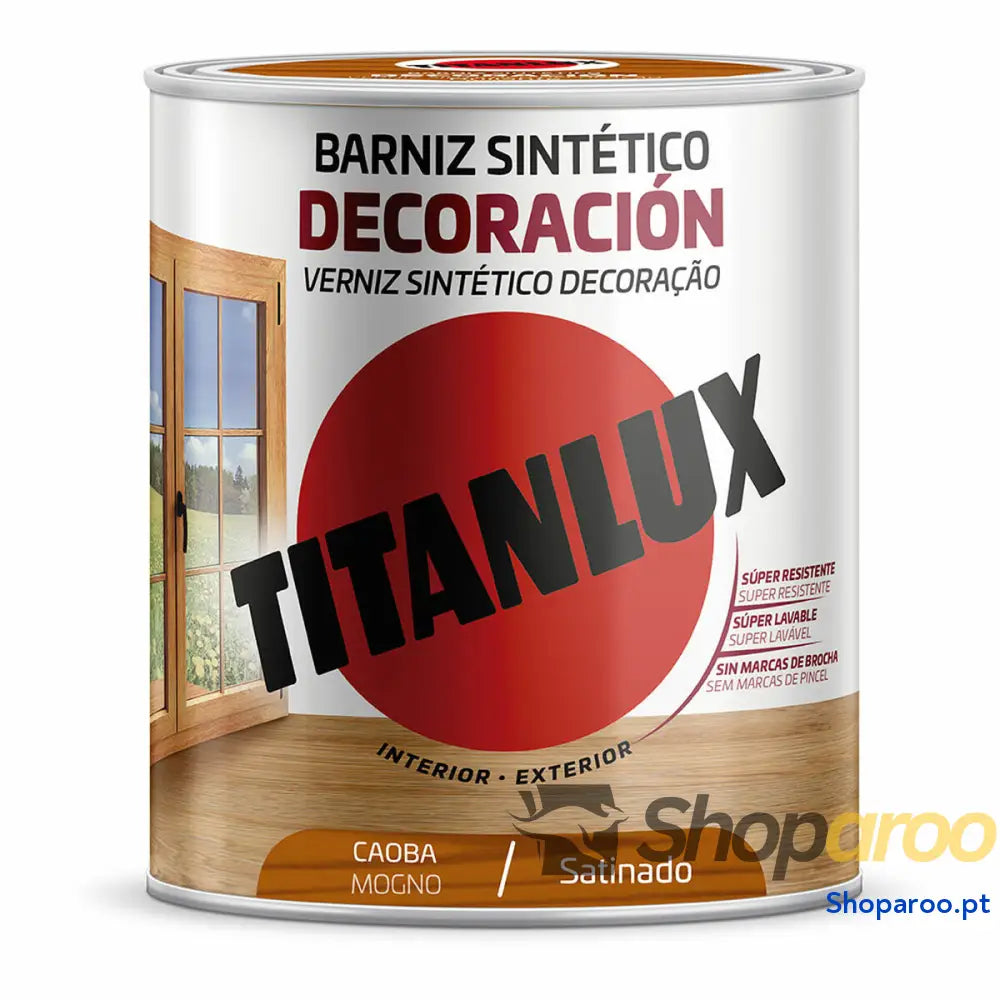Verniz Sintético Titanlux m11100434 Decoração Acetinado Mogno 750 ml