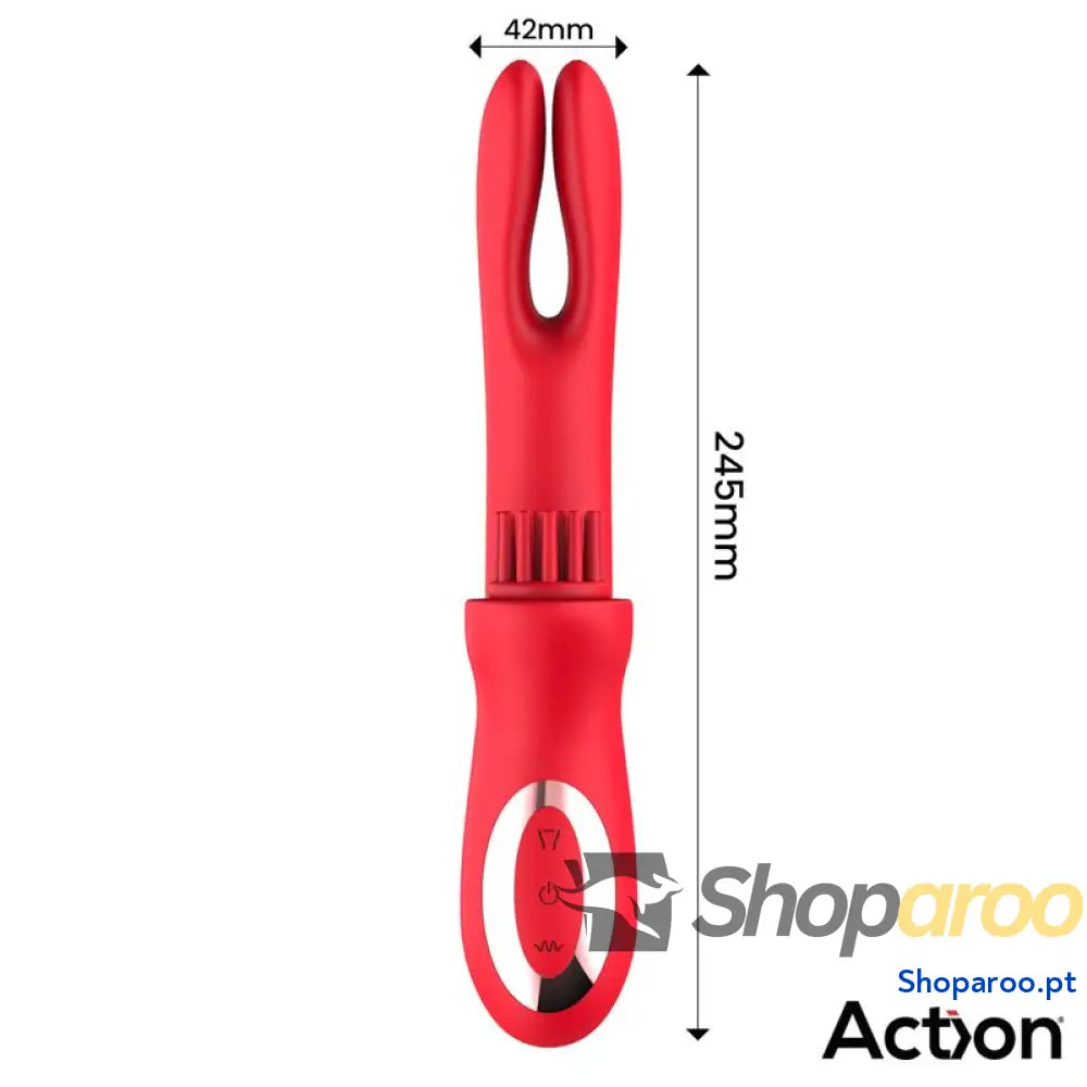 Vibrador ACTION Bilma com Movimentos Alternados e Escovação 4 Motores